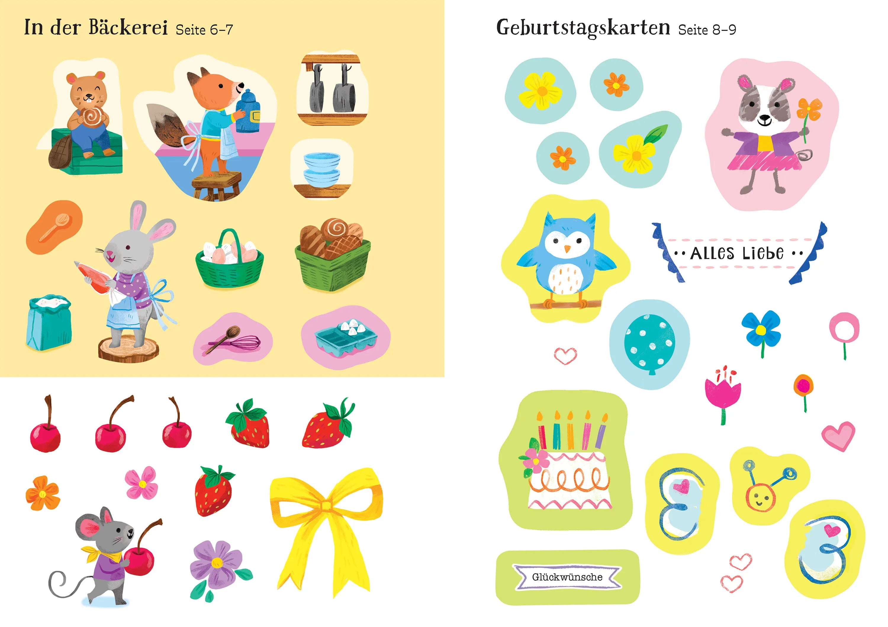 Detailansicht: Mein Immer-wieder-Stickerbuch: Oma Dachs feiert Geburtstag (Taschenbuch)
