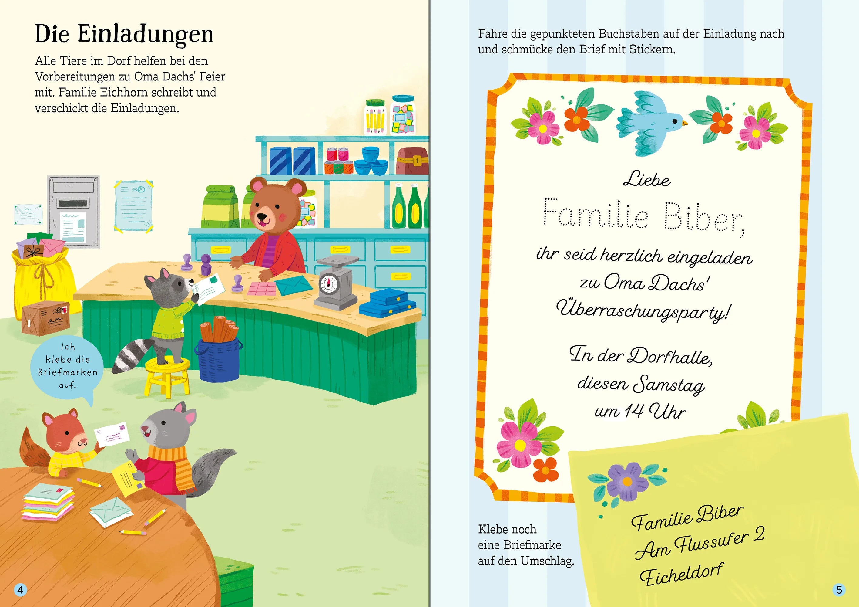 Detailansicht: Mein Immer-wieder-Stickerbuch: Oma Dachs feiert Geburtstag (Taschenbuch)