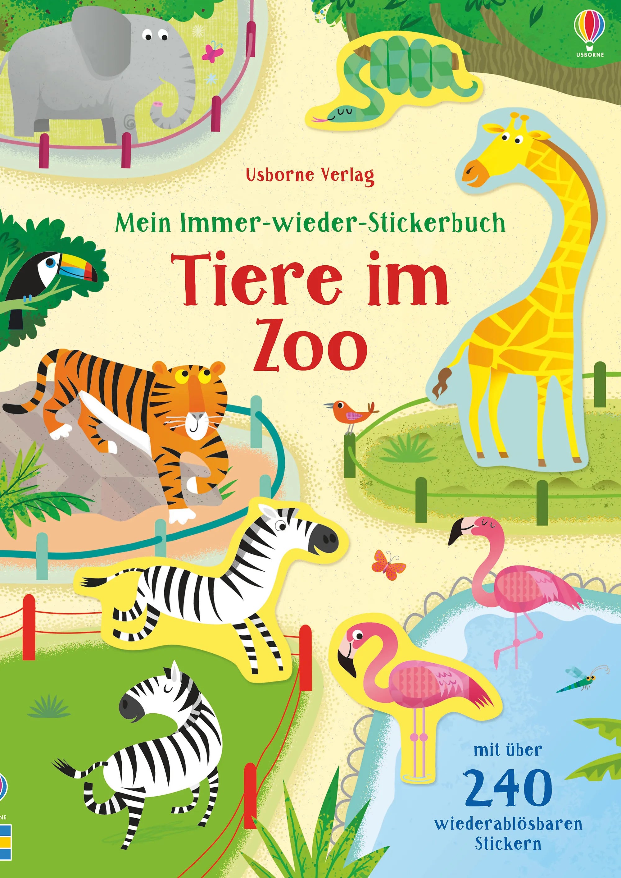 Buchcover von 'Mein Immer-wieder-Stickerbuch: Tiere im Zoo' - Taschenbuch von Holly Bathie