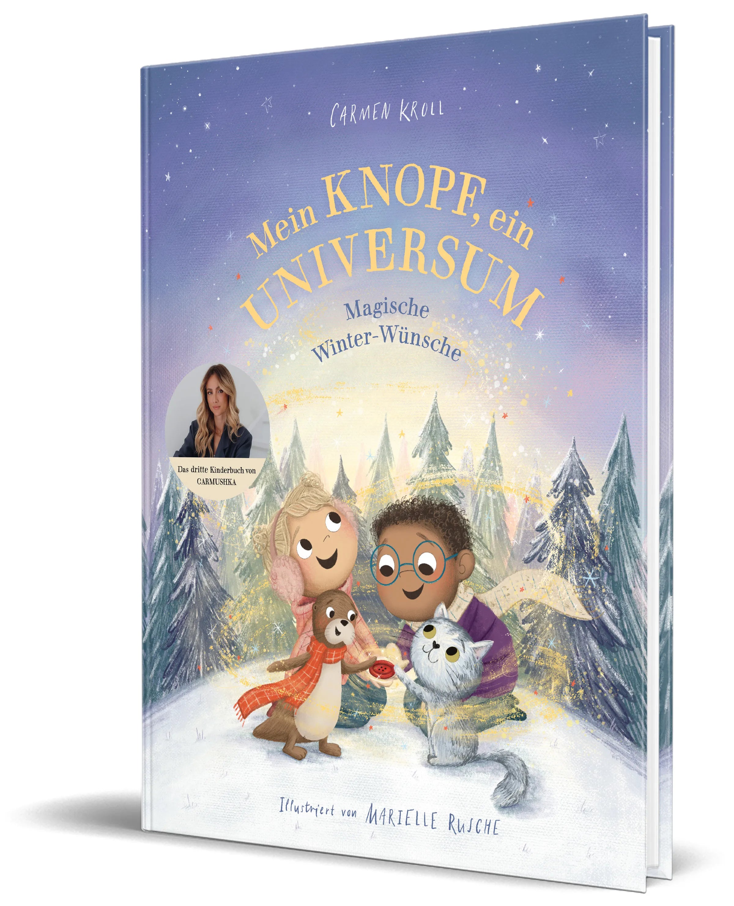 Buchcover von 'Mein Knopf, ein Universum: Magische Winter-Wünsche' - Gebundene Ausgabe von Carmushka