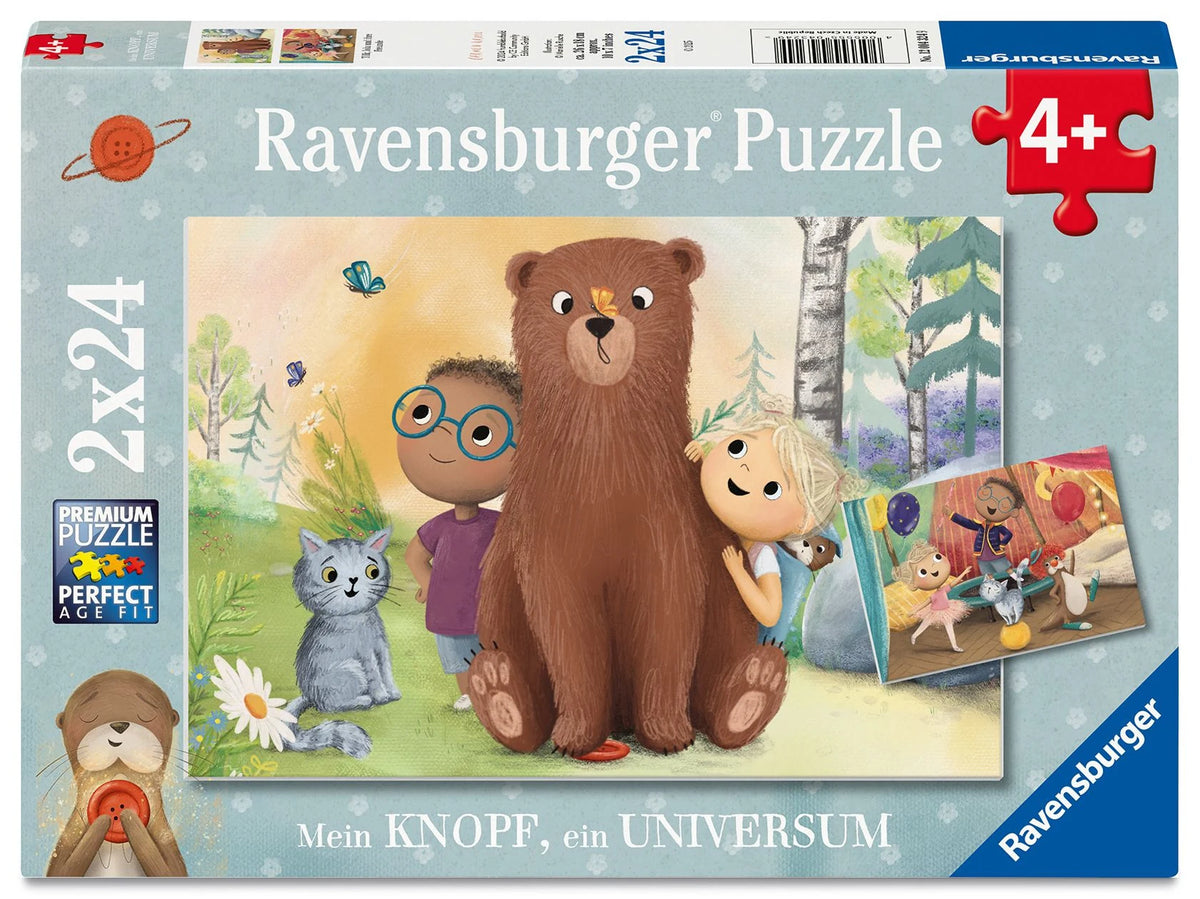Kinderpuzzle: Kinderpuzzle 2x24 Teile - Mein Knopf, ein Universum