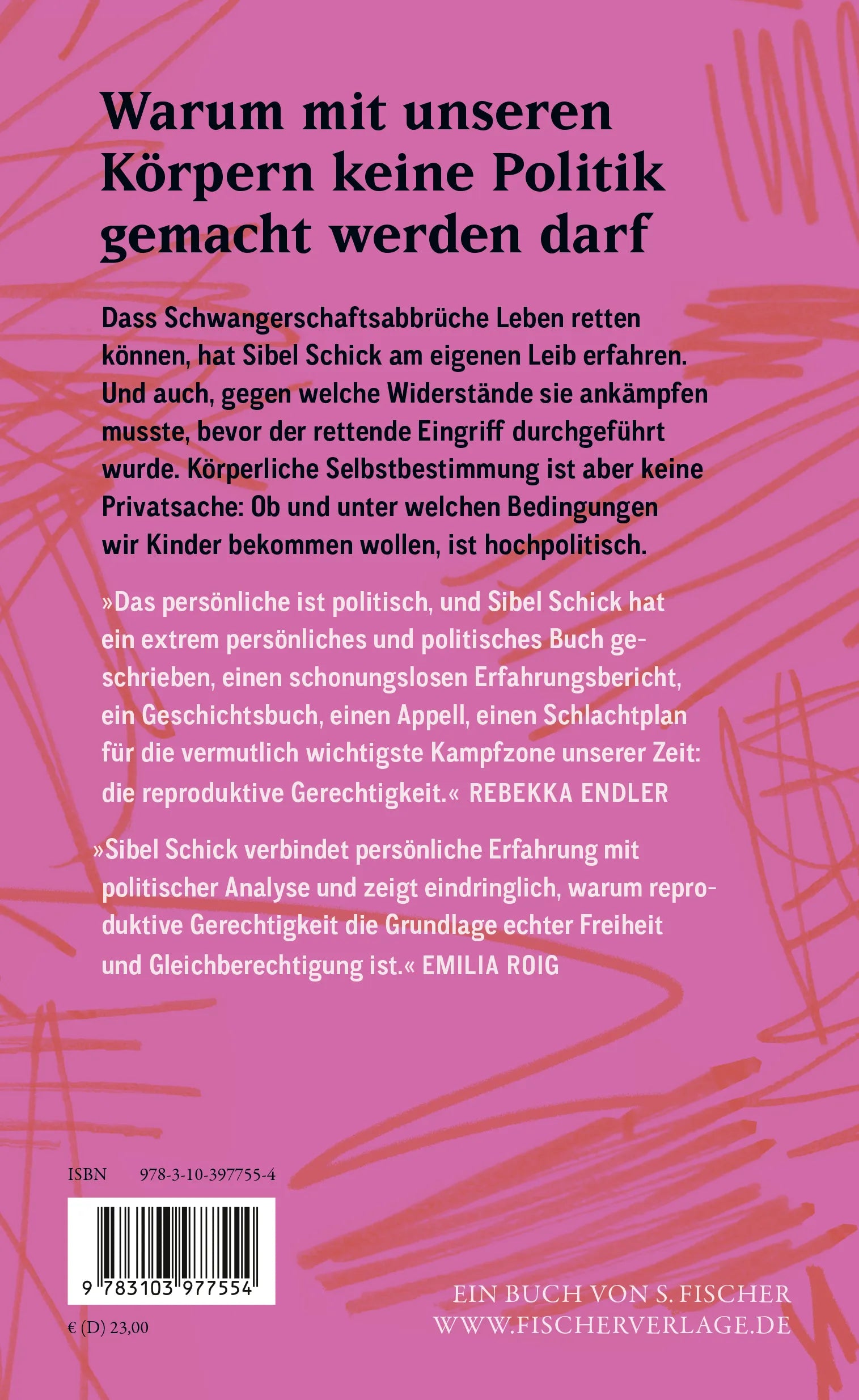 Buchrückseite von 'Mein Körper – wessen Entscheidung?' mit Klappentext - Gebundene Ausgabe