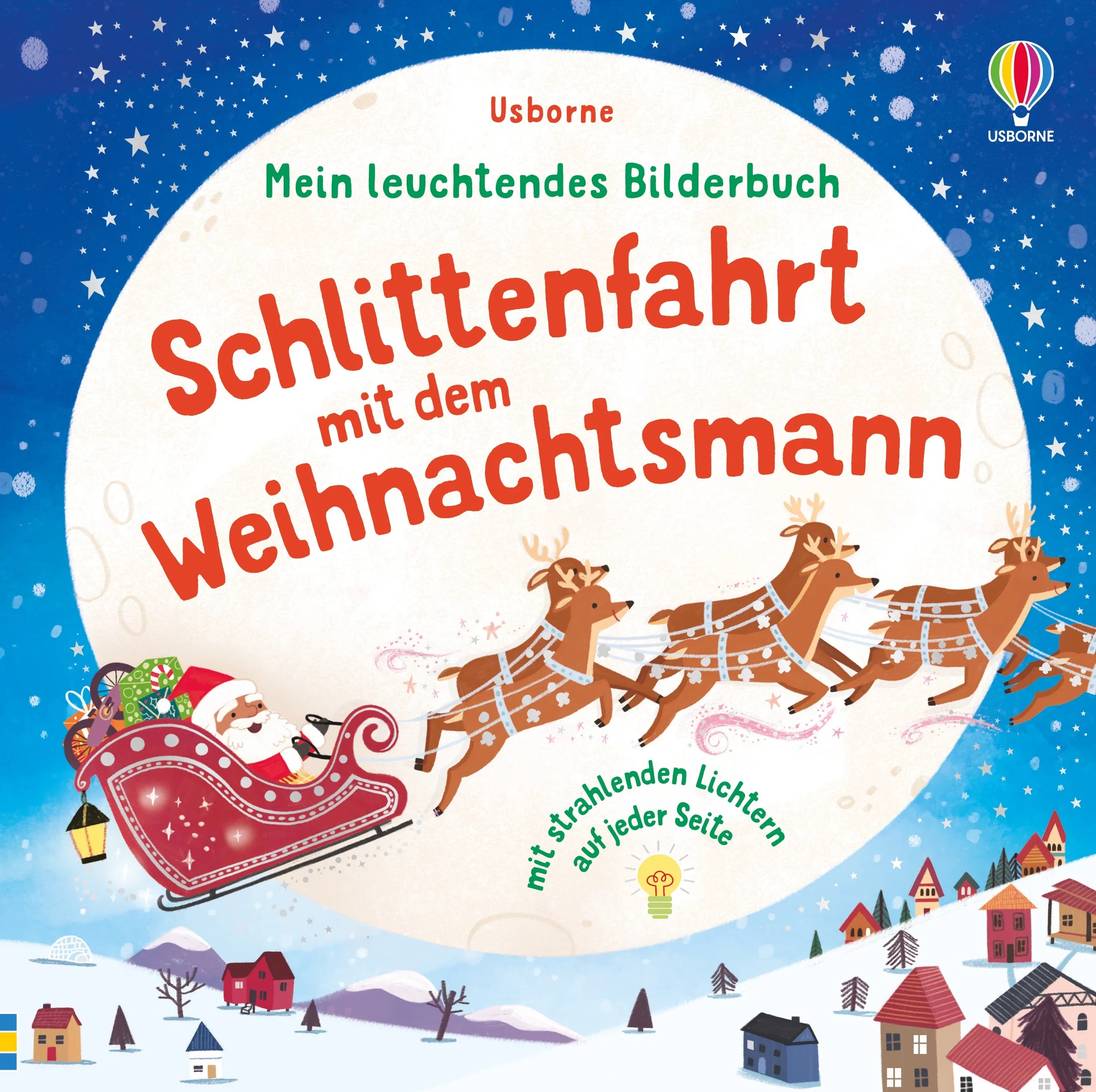 Buchcover von 'Mein leuchtendes Bilderbuch: Schlittenfahrt mit dem Weihnachtsmann' - Gebundene Ausgabe von Sam Taplin