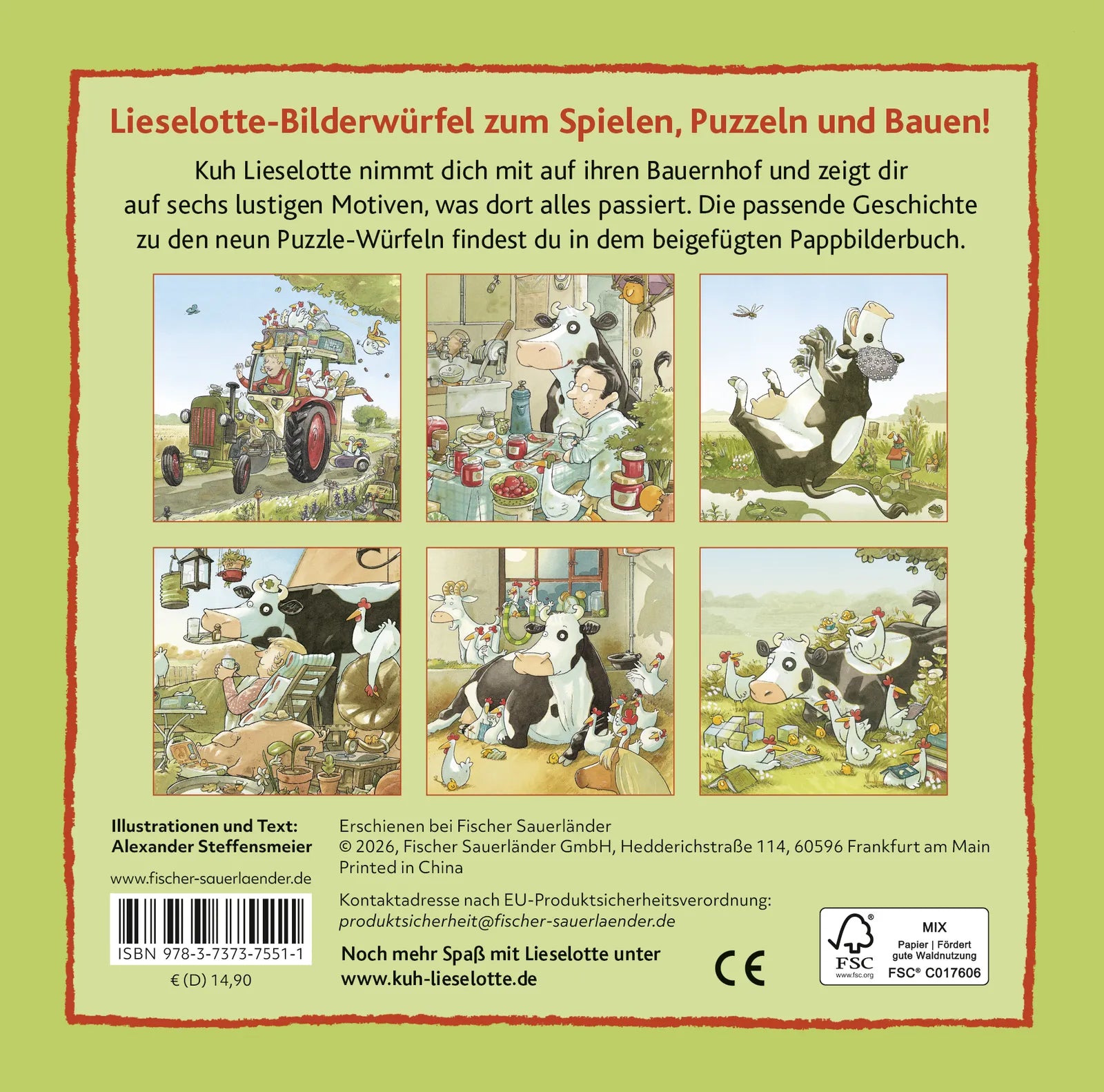 Rückseite: Mein Lieselotte Würfel-Puzzle (Hardcover)
