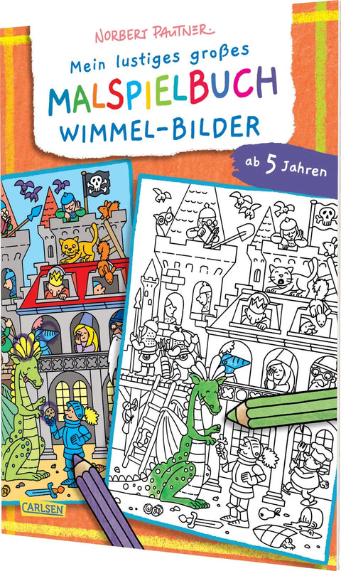 Mein lustiges großes Malspielbuch: Wimmel-Bilder