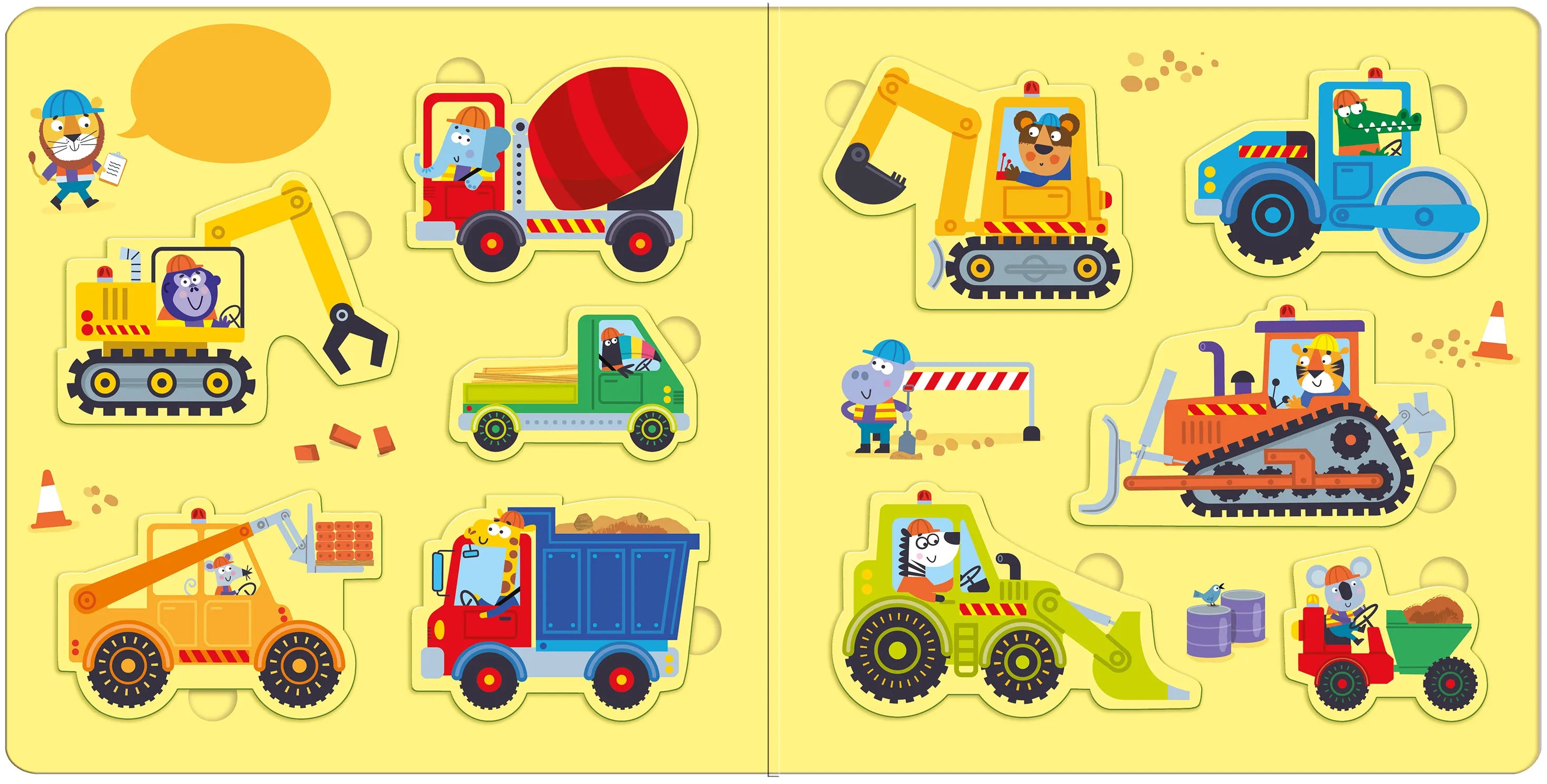 Detailansicht: Mein Magnet-Spielspaß: Bagger und Laster (Hardcover)