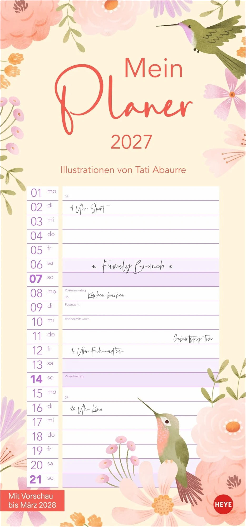 Wandkalender: Mein Planer 2027