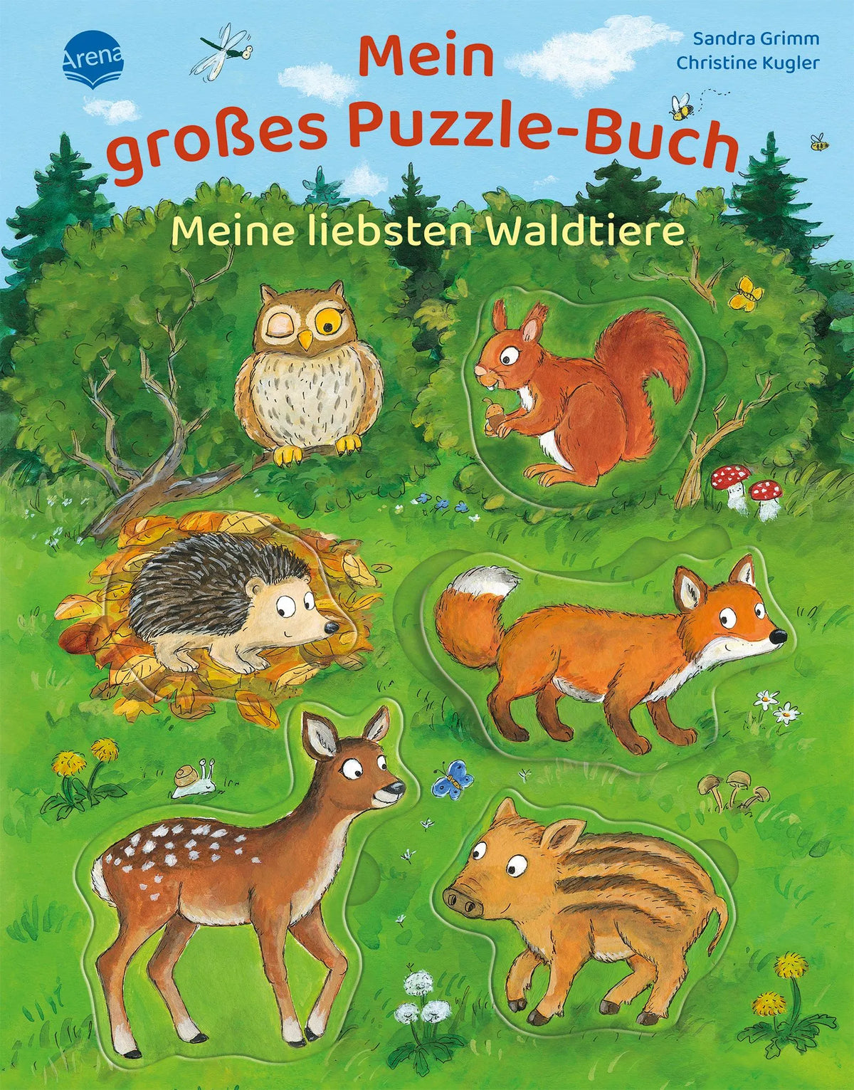 Cover: Mein schönstes Puzzle-Buch. Meine liebsten Waldtiere (Hardcover) von Sandra Grimm