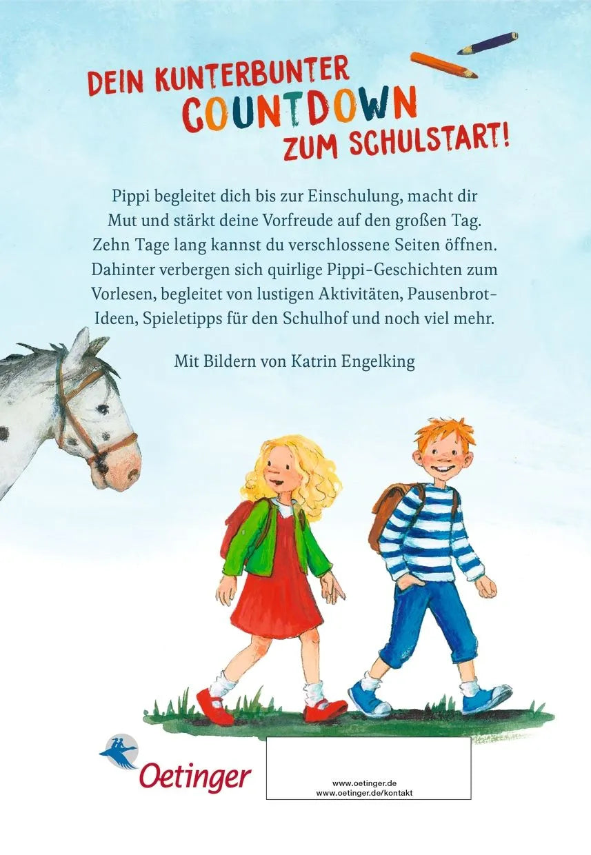 Rückseite: Mein Schulstart. Countdown zur Einschulung mit Pippi Langstrumpf (Hardcover)