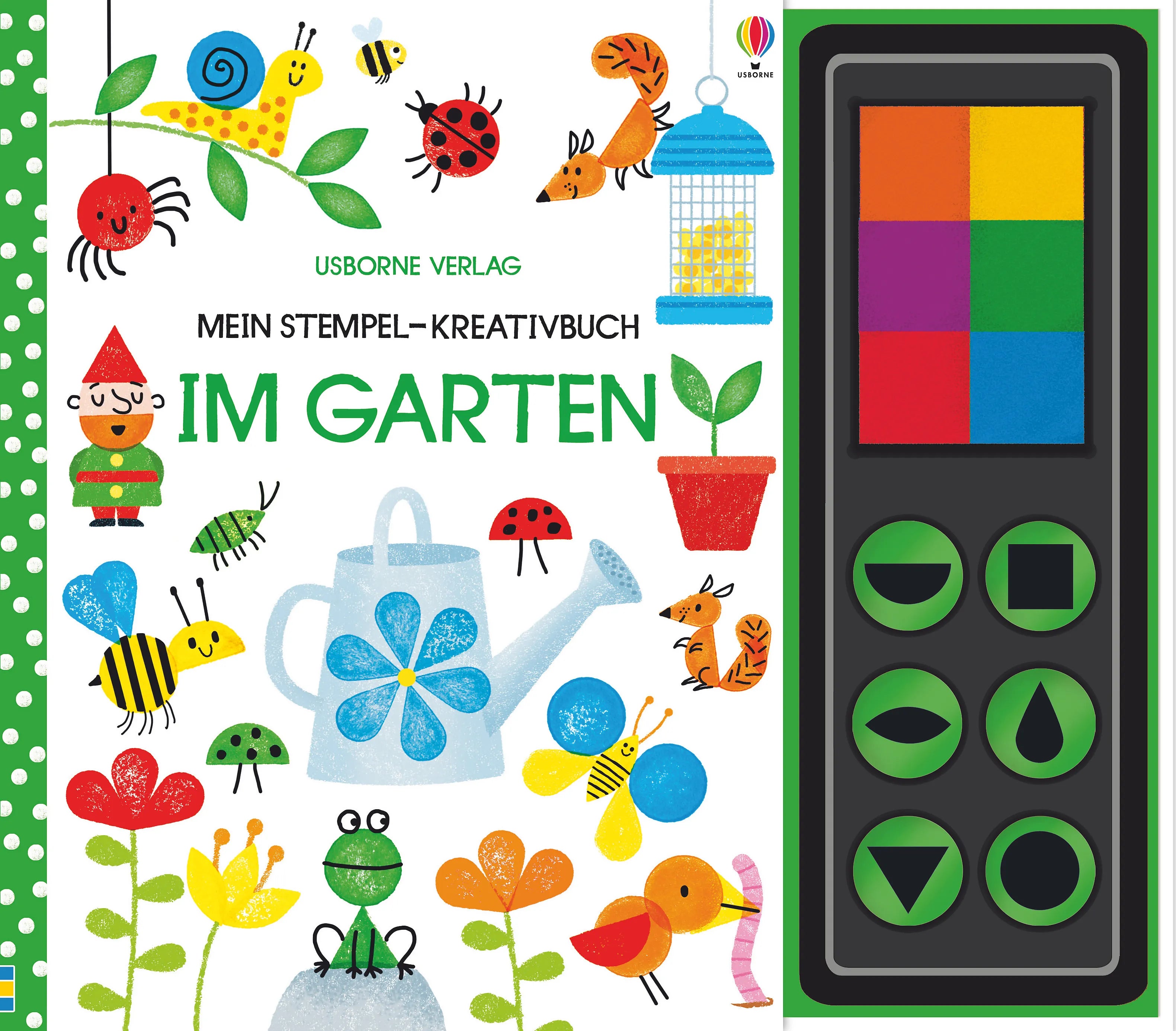 Buchcover von 'Mein Stempel-Kreativbuch: Im Garten' - Gebundene Ausgabe von Fiona Watt