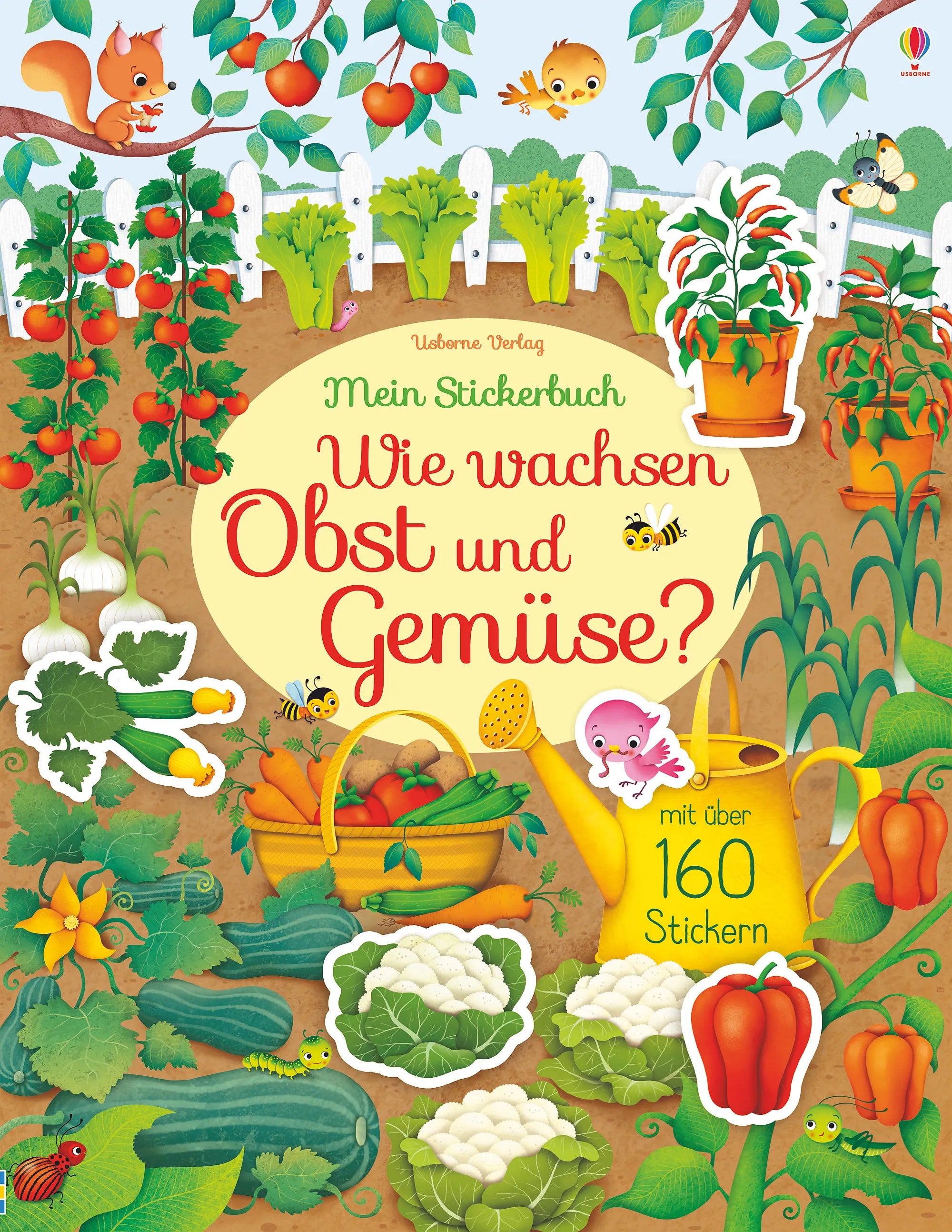 Buchcover von 'Mein Stickerbuch: Wie wachsen Obst und Gemüse?' - Taschenbuch von Hannah Watson