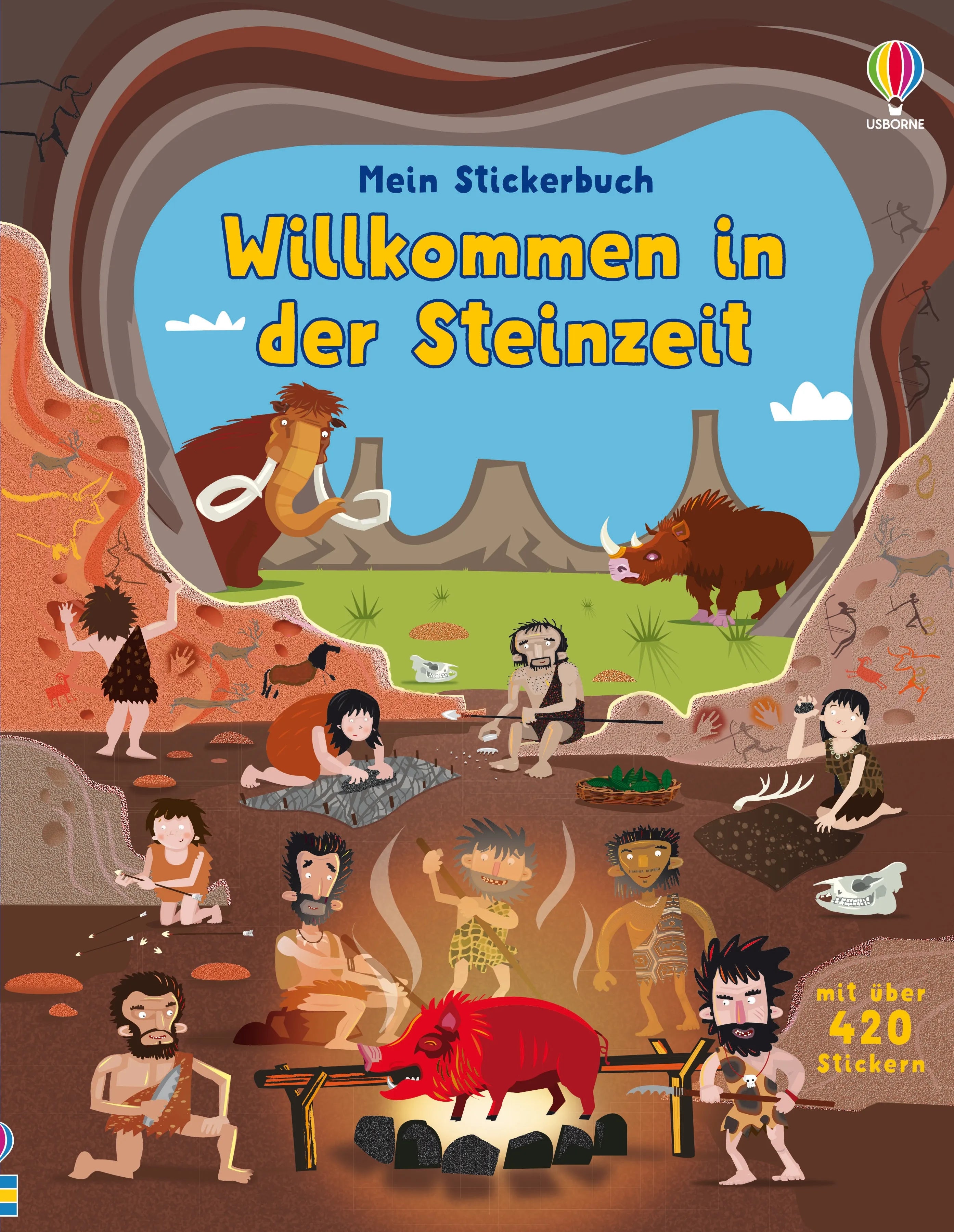 Buchcover von 'Mein Stickerbuch: Willkommen in der Steinzeit' - Taschenbuch von Fiona Watt