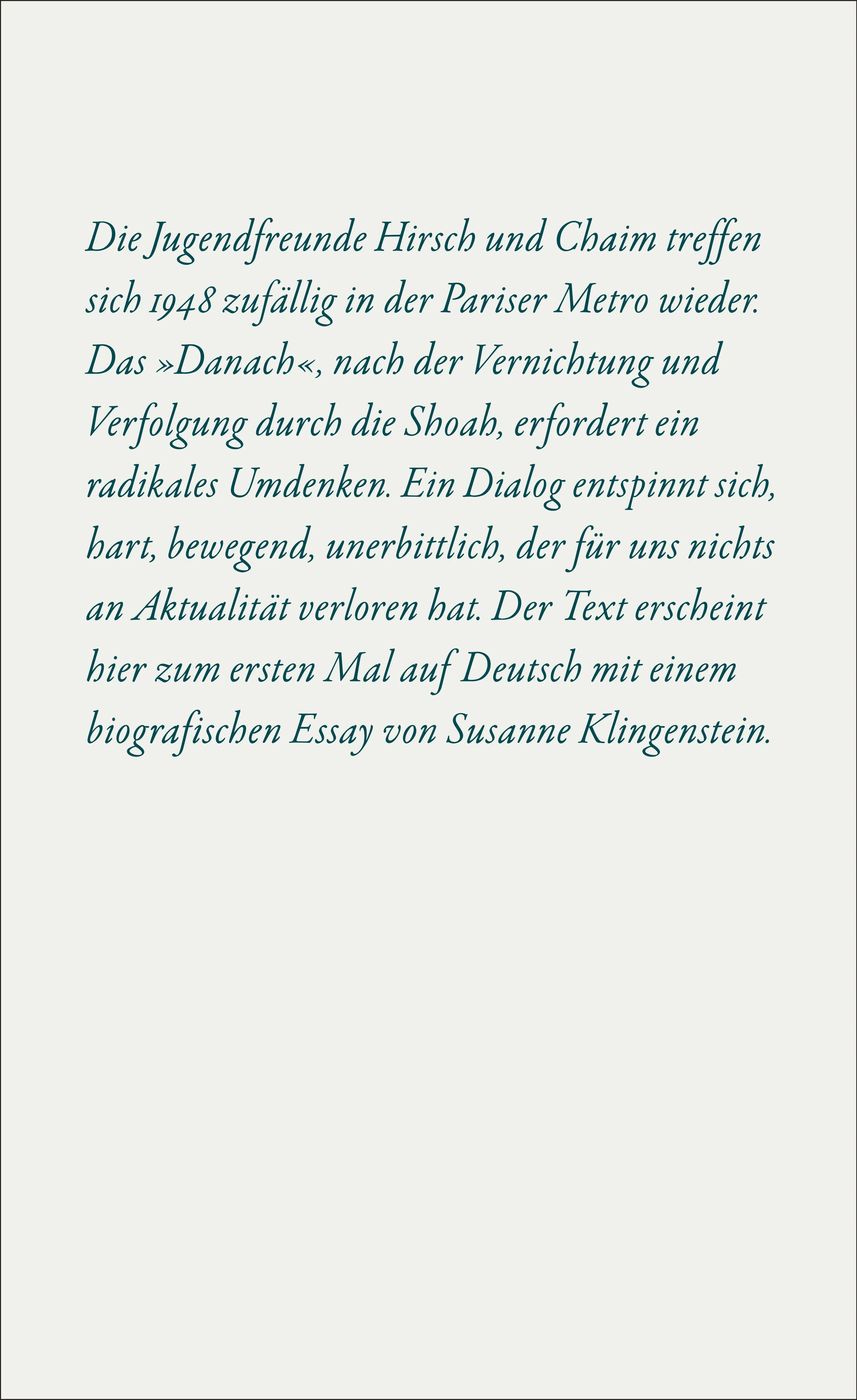 Rückseite: Mein Streit mit Hirsch Rasejner. Paris 1948 (Hardcover)