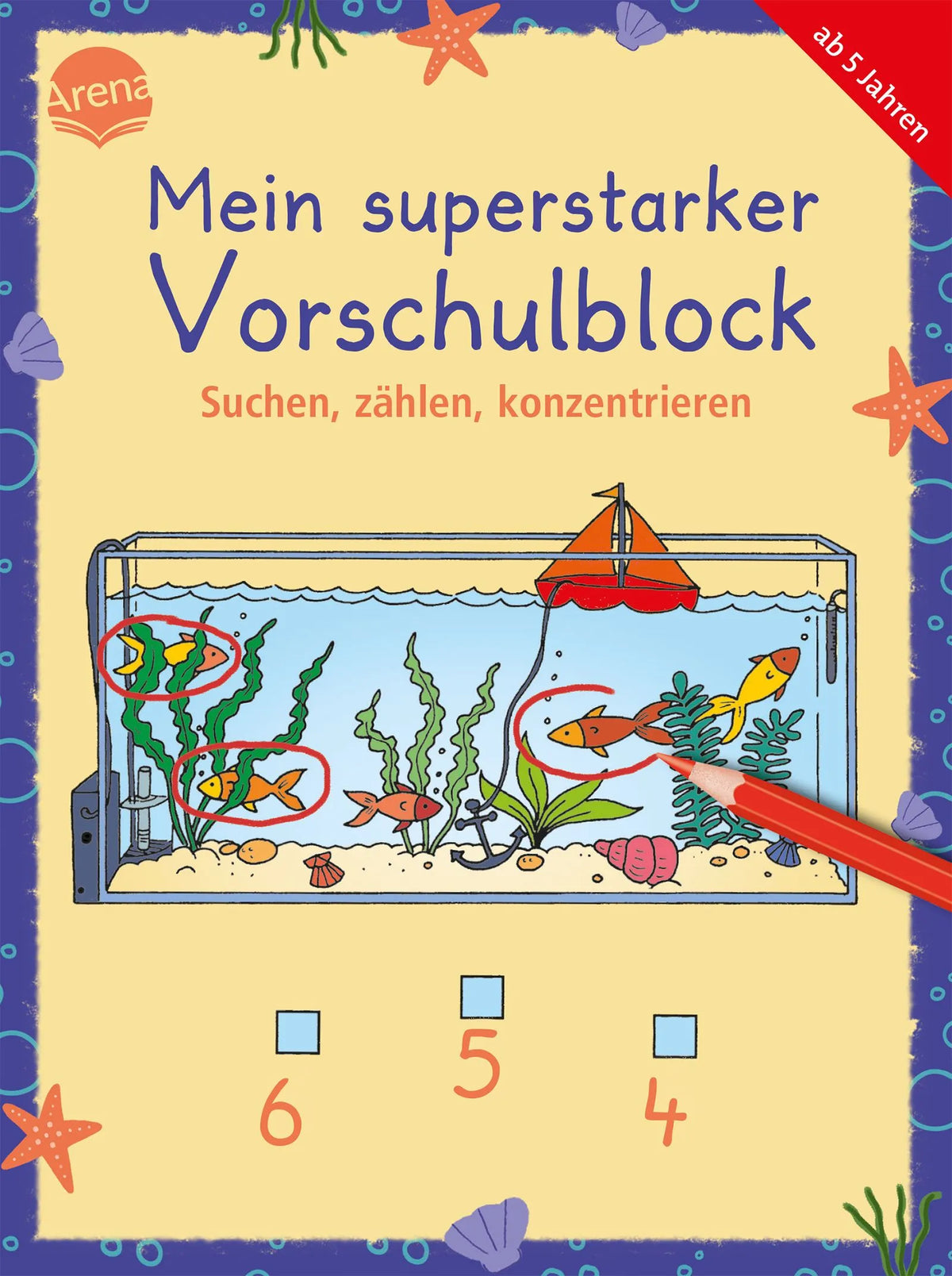 Cover: Mein superstarker Vorschulblock. Suchen, zählen, konzentrieren (Taschenbuch) von Katrin Merle