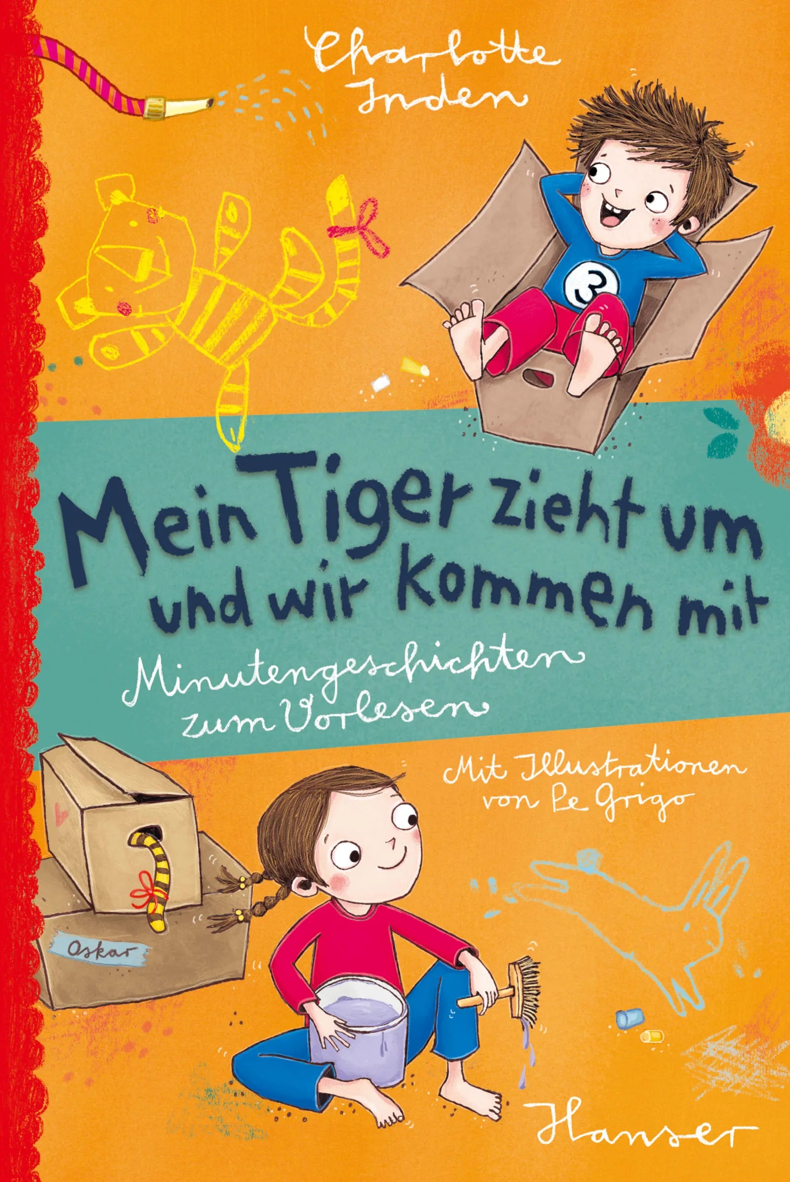 Buchcover von 'Mein Tiger zieht um - und wir kommen mit' - Gebundene Ausgabe von Charlotte Inden