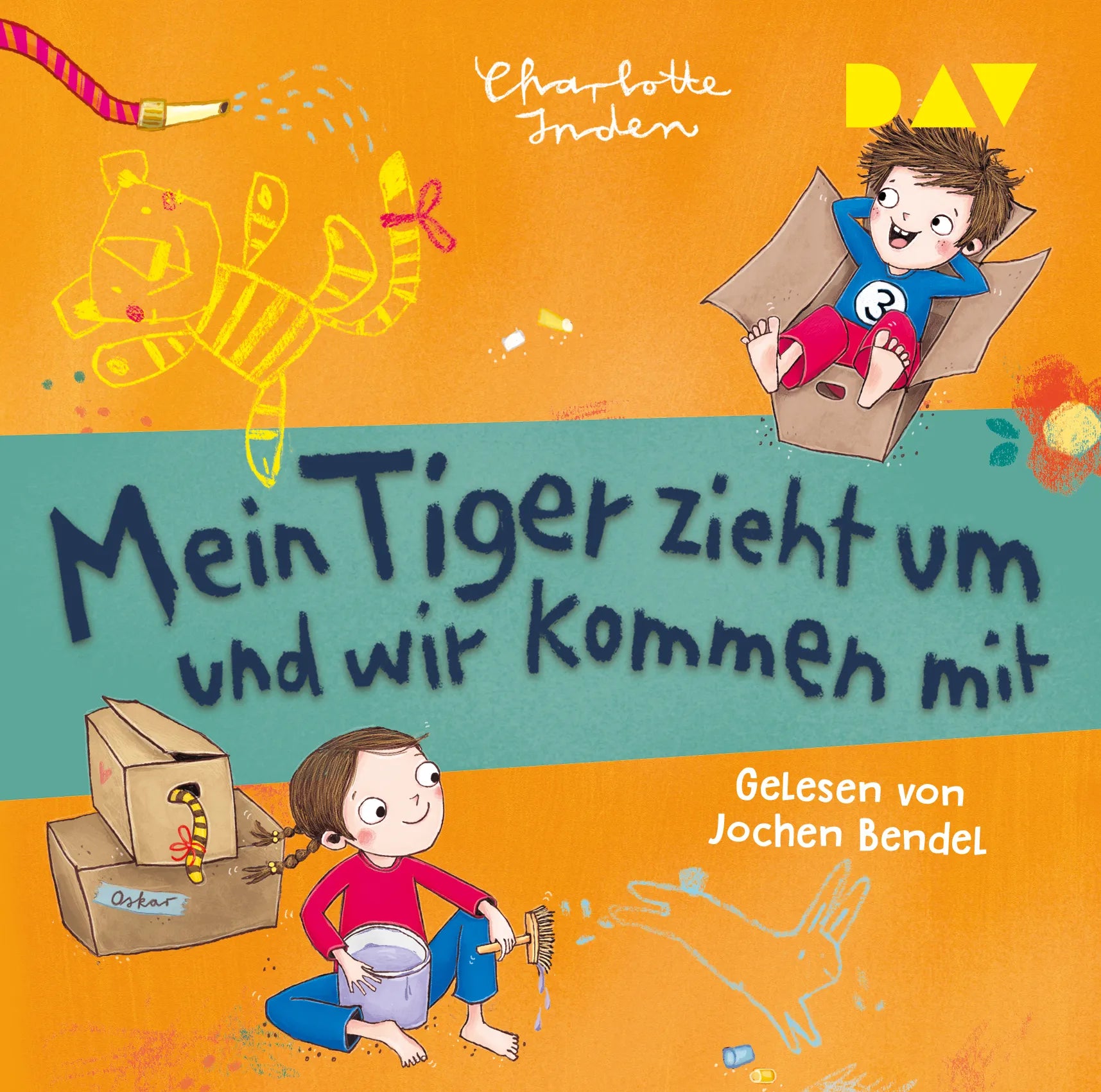 Buchcover von 'Mein Tiger zieht um und wir kommen mit' - Hörbuch (CD) von Charlotte Inden