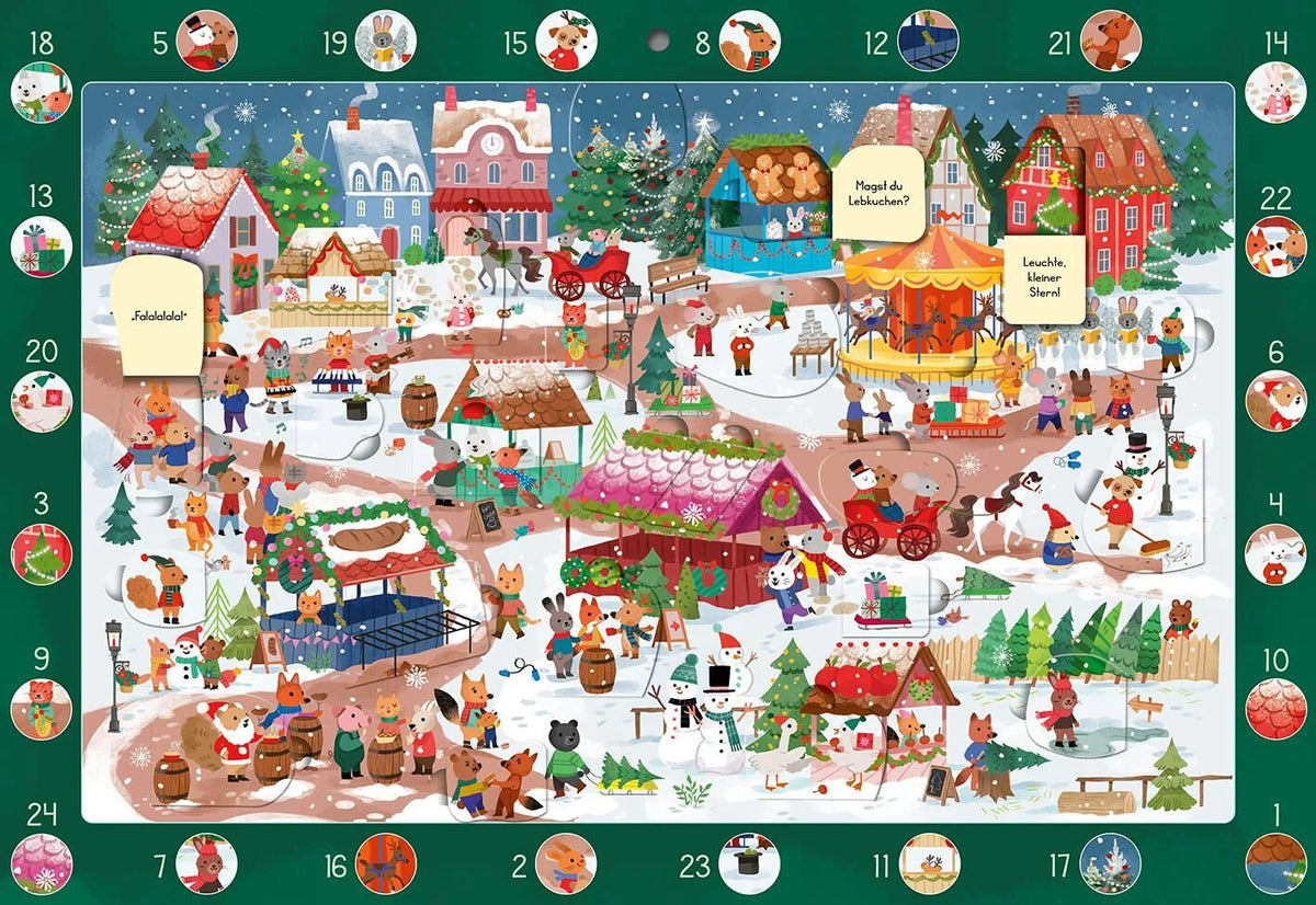 Adventskalender: Mein Wimmel-Adventskalender: Auf dem Weihnachtsmarkt