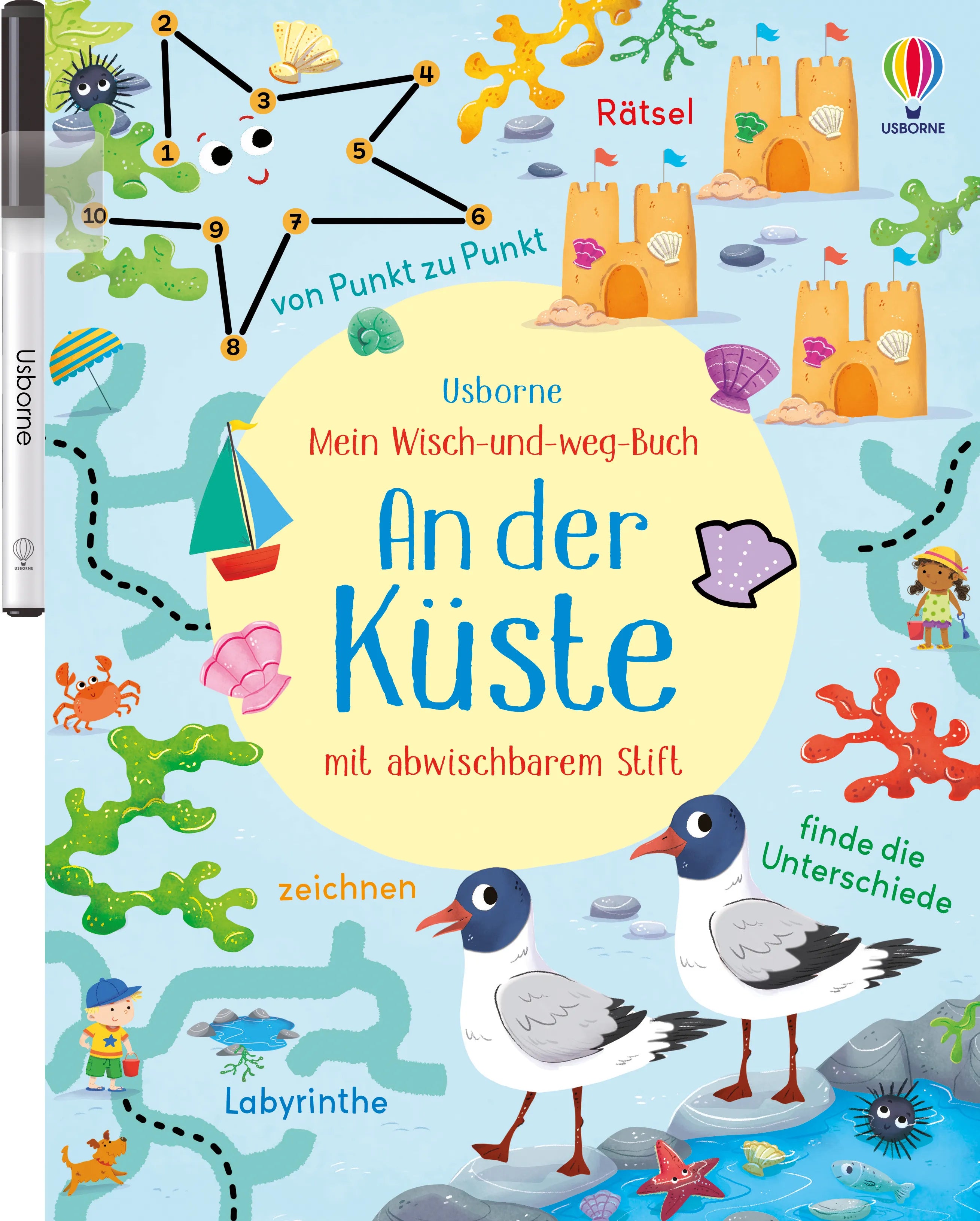 Buchcover von 'Mein Wisch-und-weg-Buch: An der Küste' - Taschenbuch von Kirsteen Robson