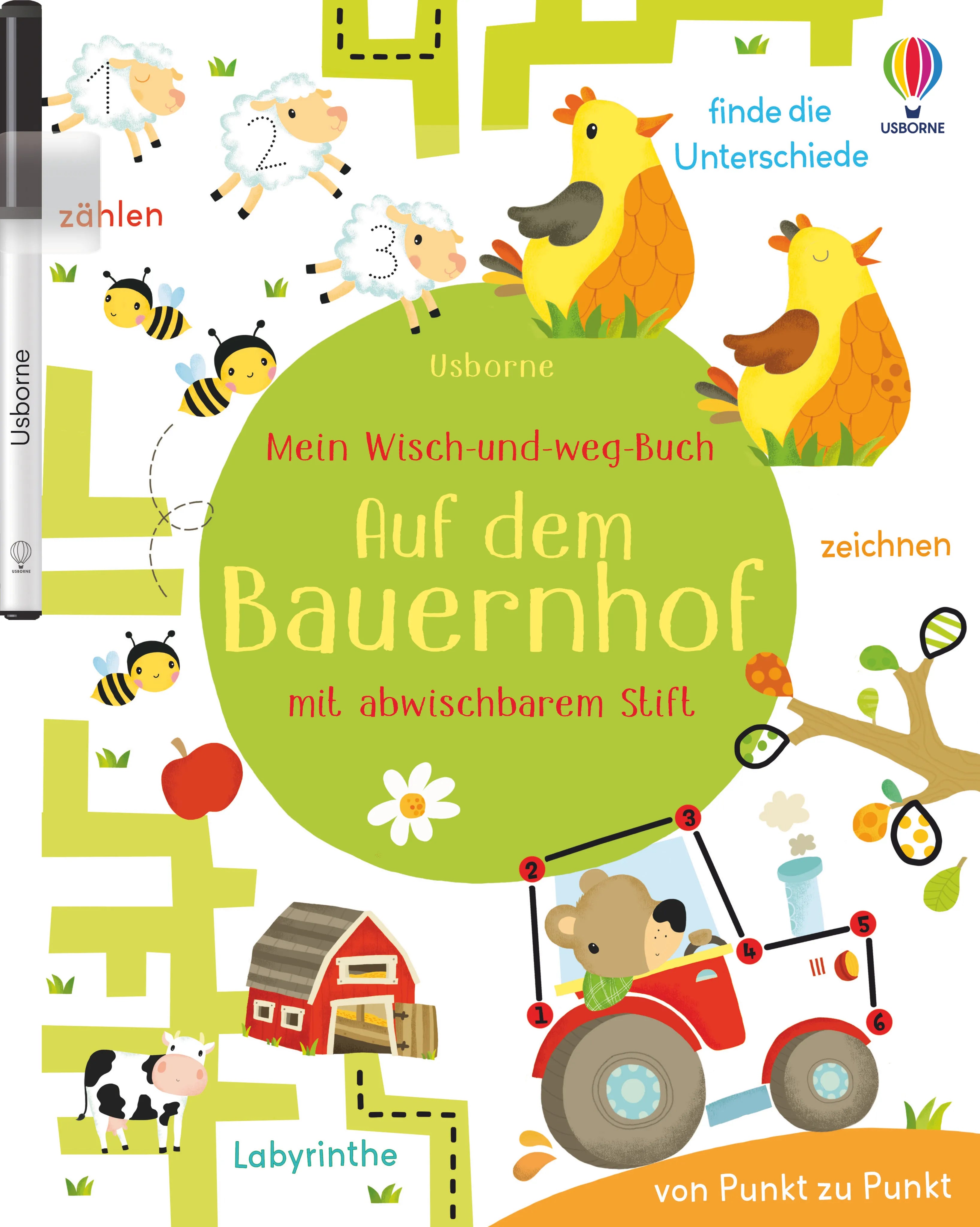 Buchcover von 'Mein Wisch-und-weg-Buch: Auf dem Bauernhof' - Taschenbuch von Kirsteen Robson