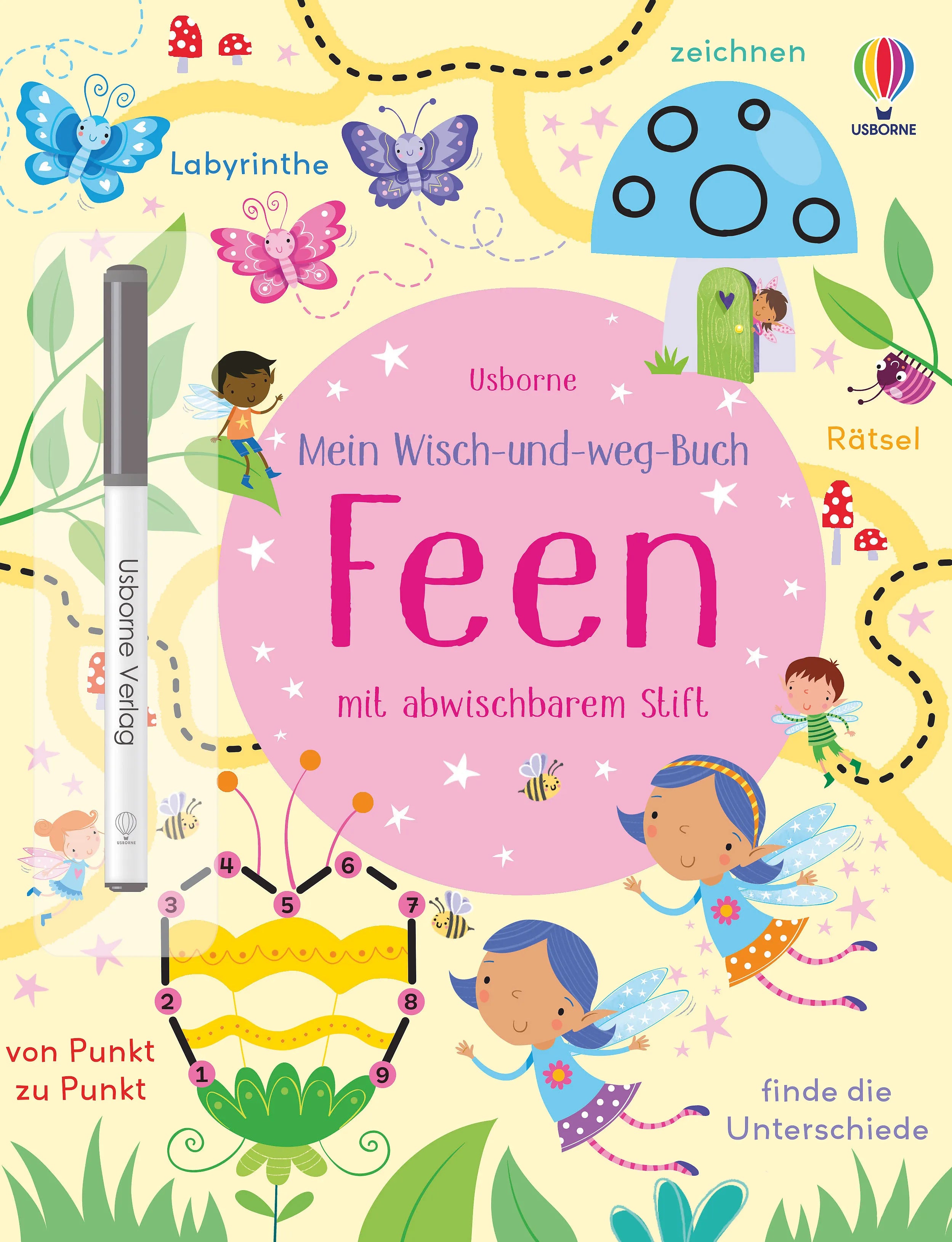 Buchcover von 'Mein Wisch-und-weg-Buch: Feen' - Taschenbuch von Kirsteen Robson