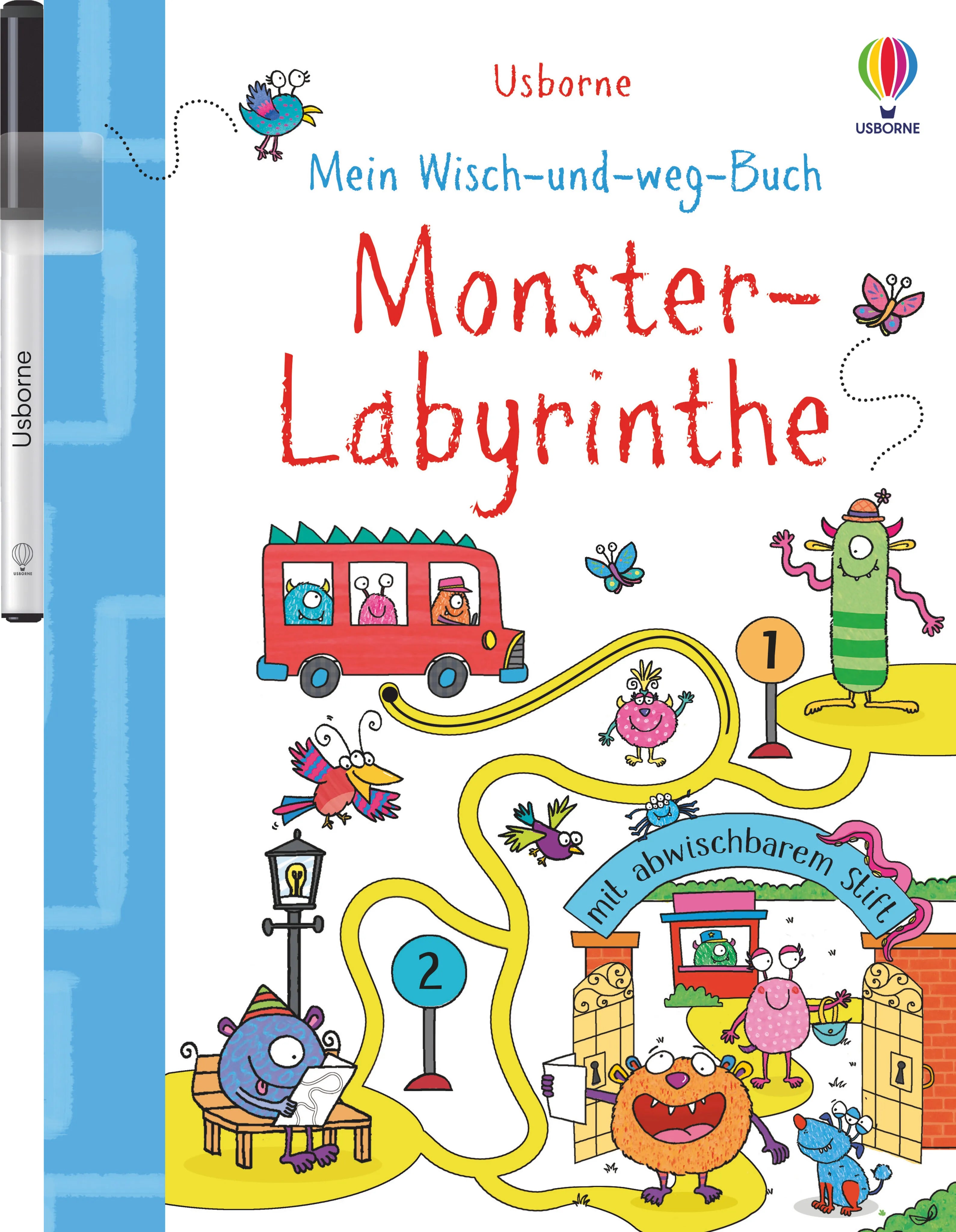Buchcover von 'Mein Wisch-und-weg-Buch: Monster-Labyrinthe' - Taschenbuch von Jane Bingham