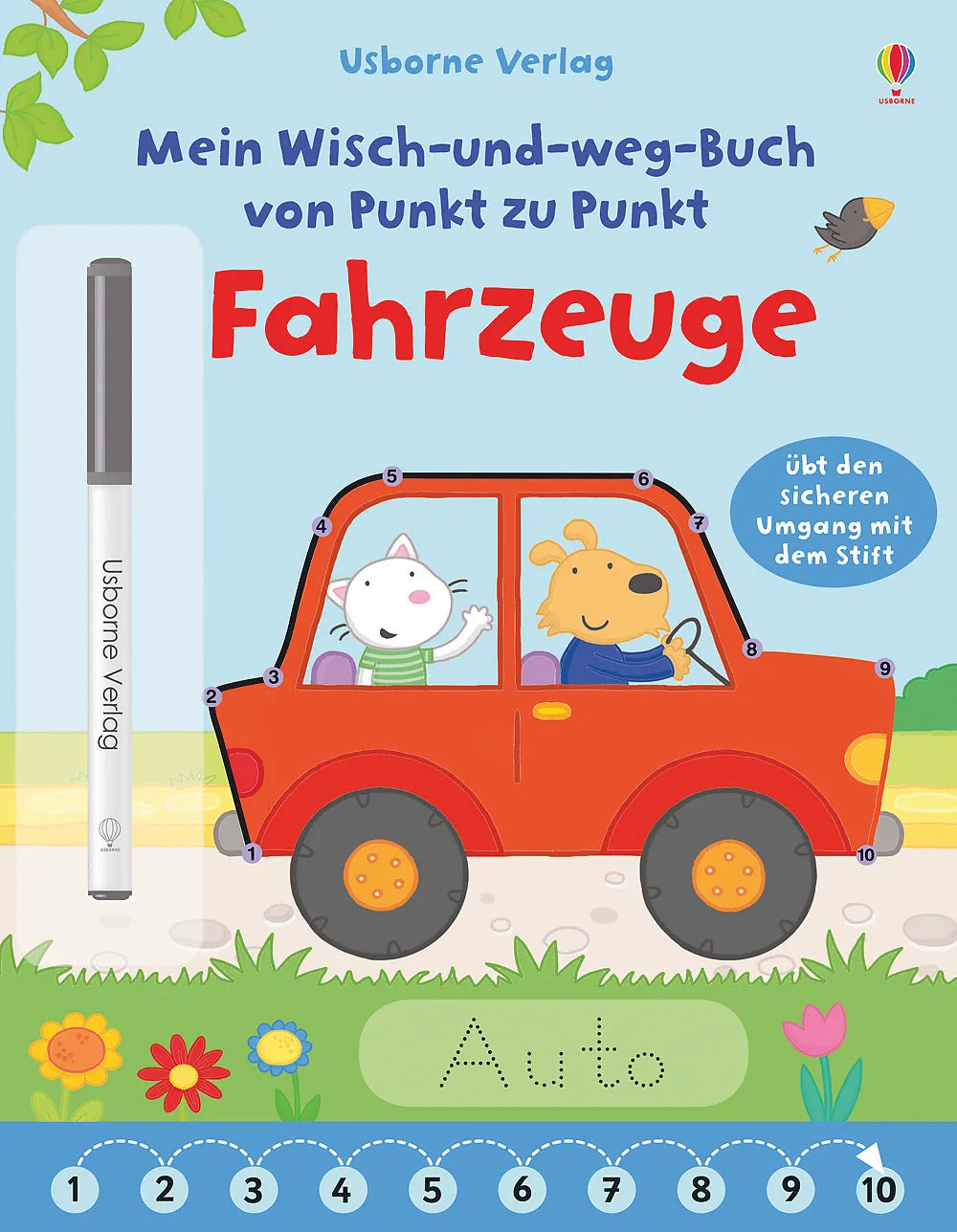 Buchcover von 'Mein Wisch-und-weg-Buch von Punkt zu Punkt: Fahrzeuge' - Taschenbuch von Felicity Brooks