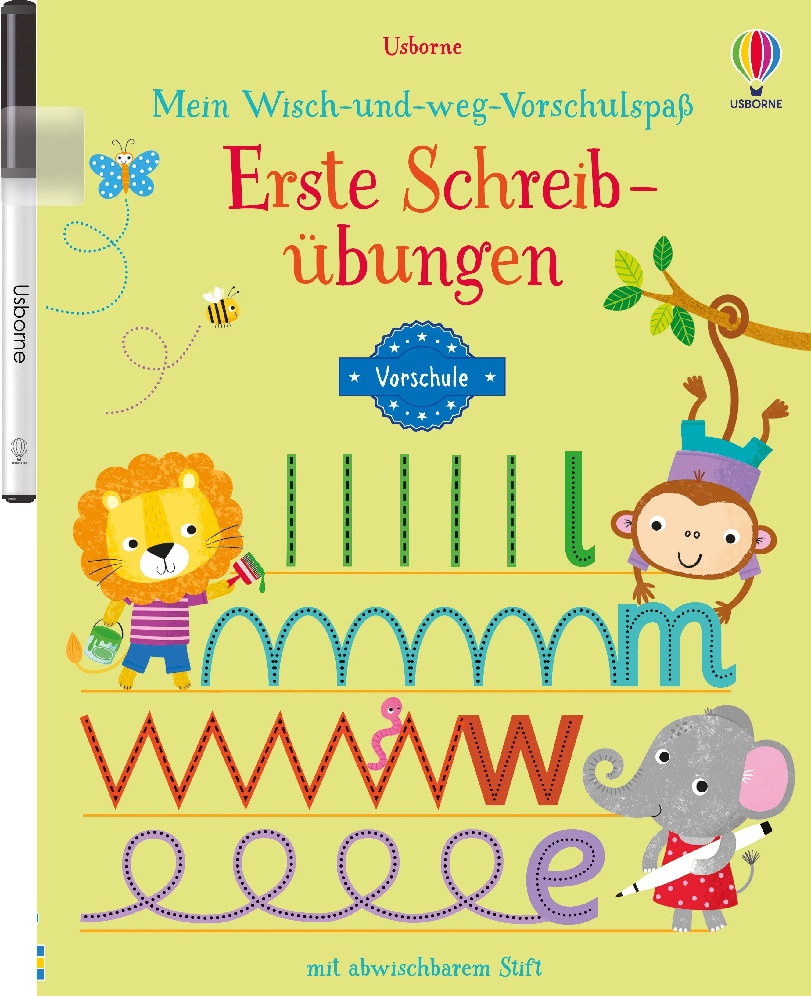 Buchcover von 'Mein Wisch-und-weg-Vorschulspaß: Erste Schreibübungen' - Taschenbuch von Jessica Greenwell