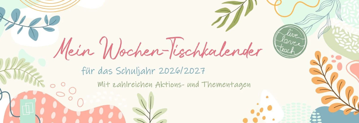 Tischkalender: Mein Wochen-Tischkalender für das Schuljahr 2026/2027