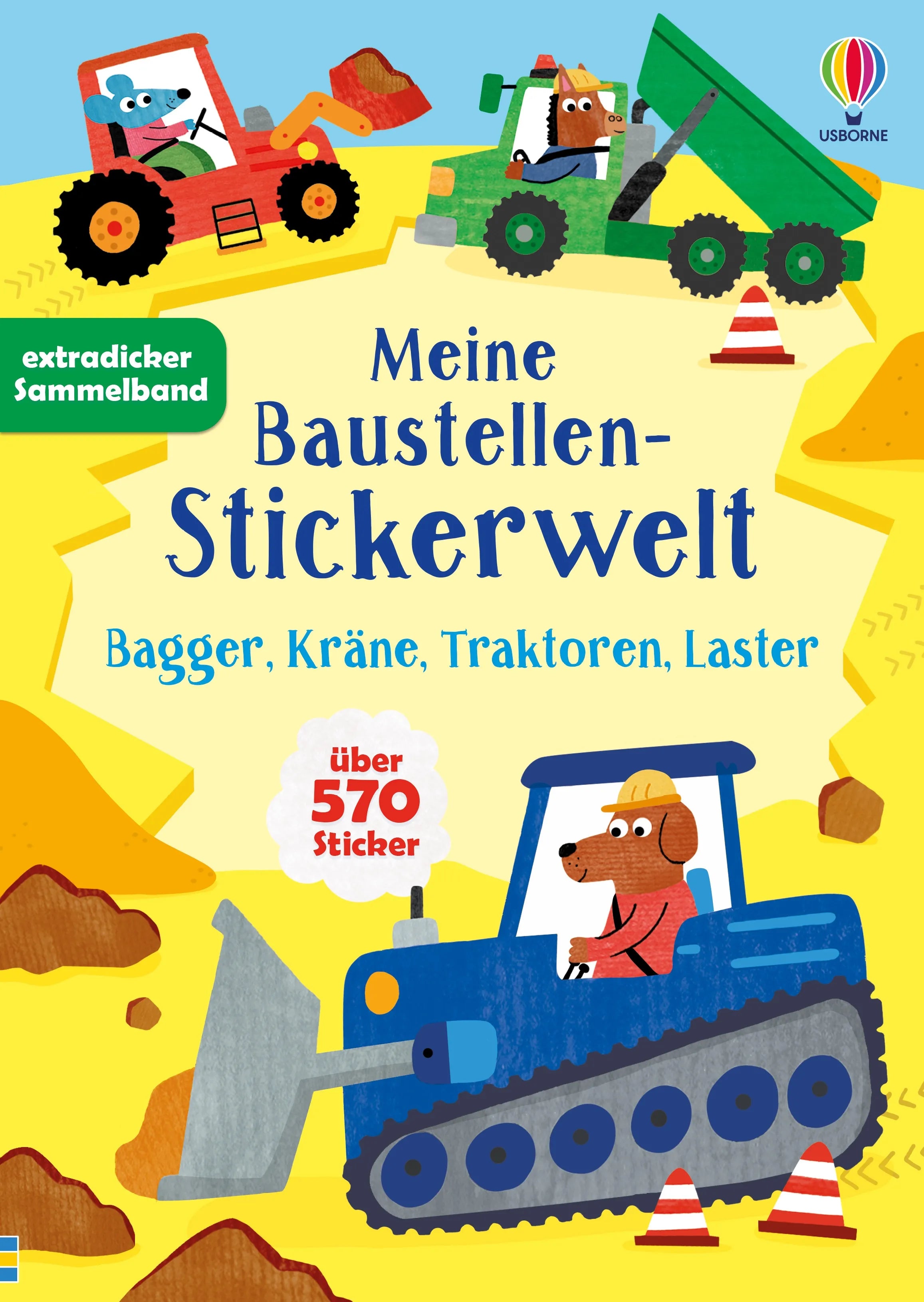 Cover: Meine Baustellen-Stickerwelt: Bagger, Kräne, Traktoren, Laster (Taschenbuch) von Jane Bingham
