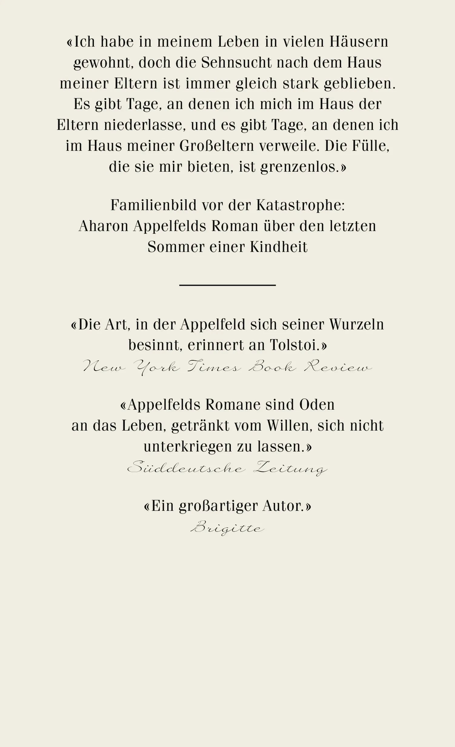 Buchrückseite von 'Meine Eltern' mit Klappentext - Gebundene Ausgabe