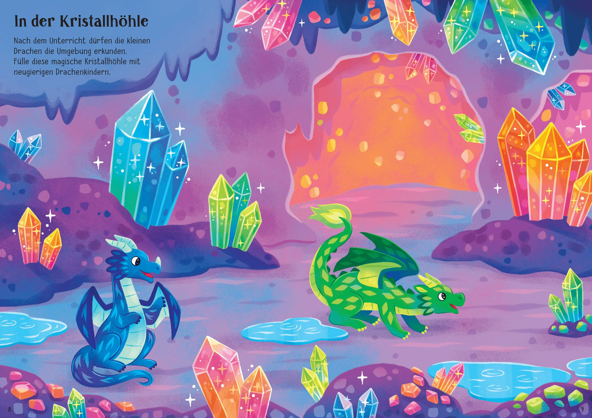 Detailansicht: Meine glitzernde Stickerwelt: Drachen (Taschenbuch)