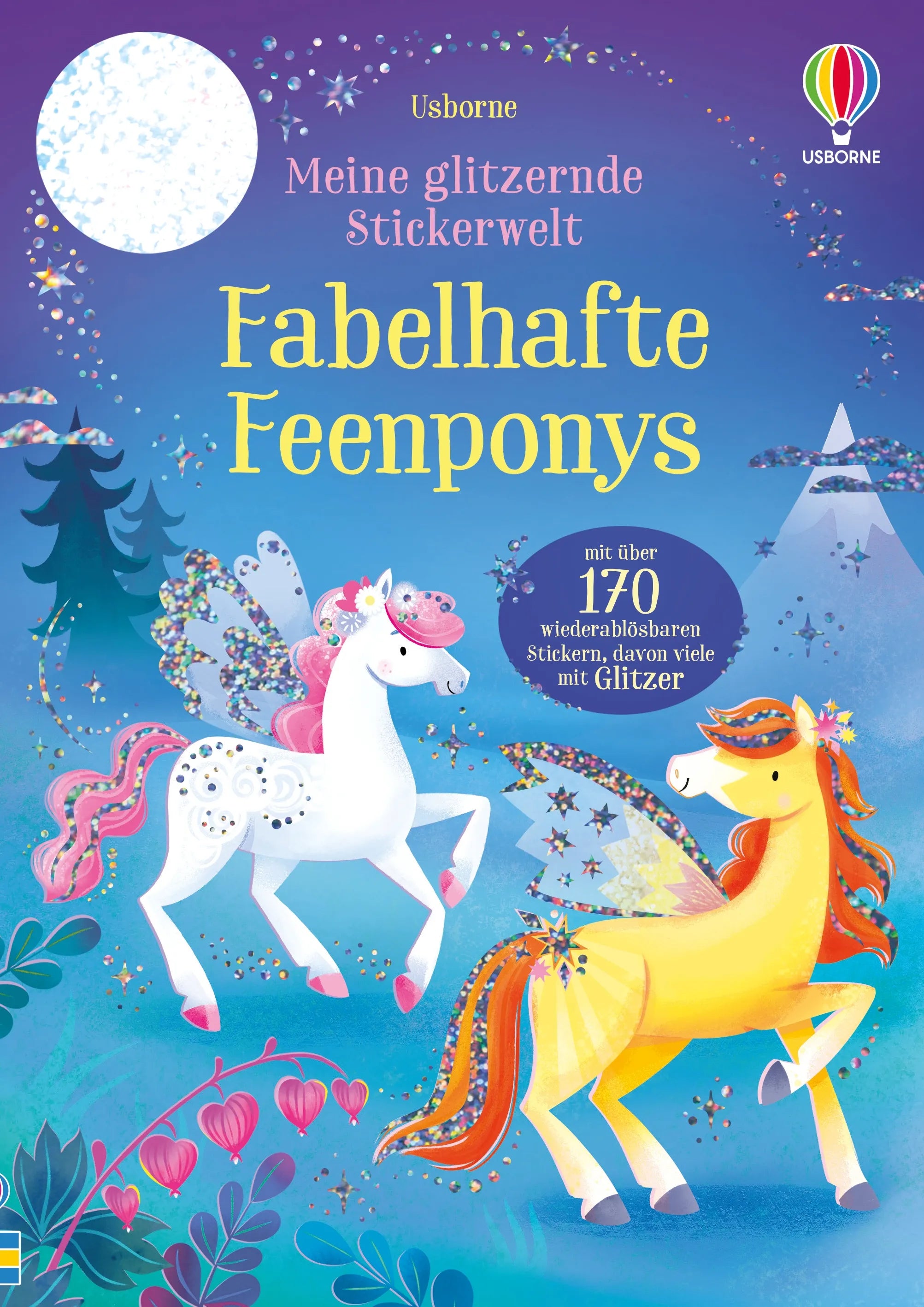 Buchcover von 'Meine glitzernde Stickerwelt: Fabelhafte Feenponys' - Taschenbuch von Holly Bathie