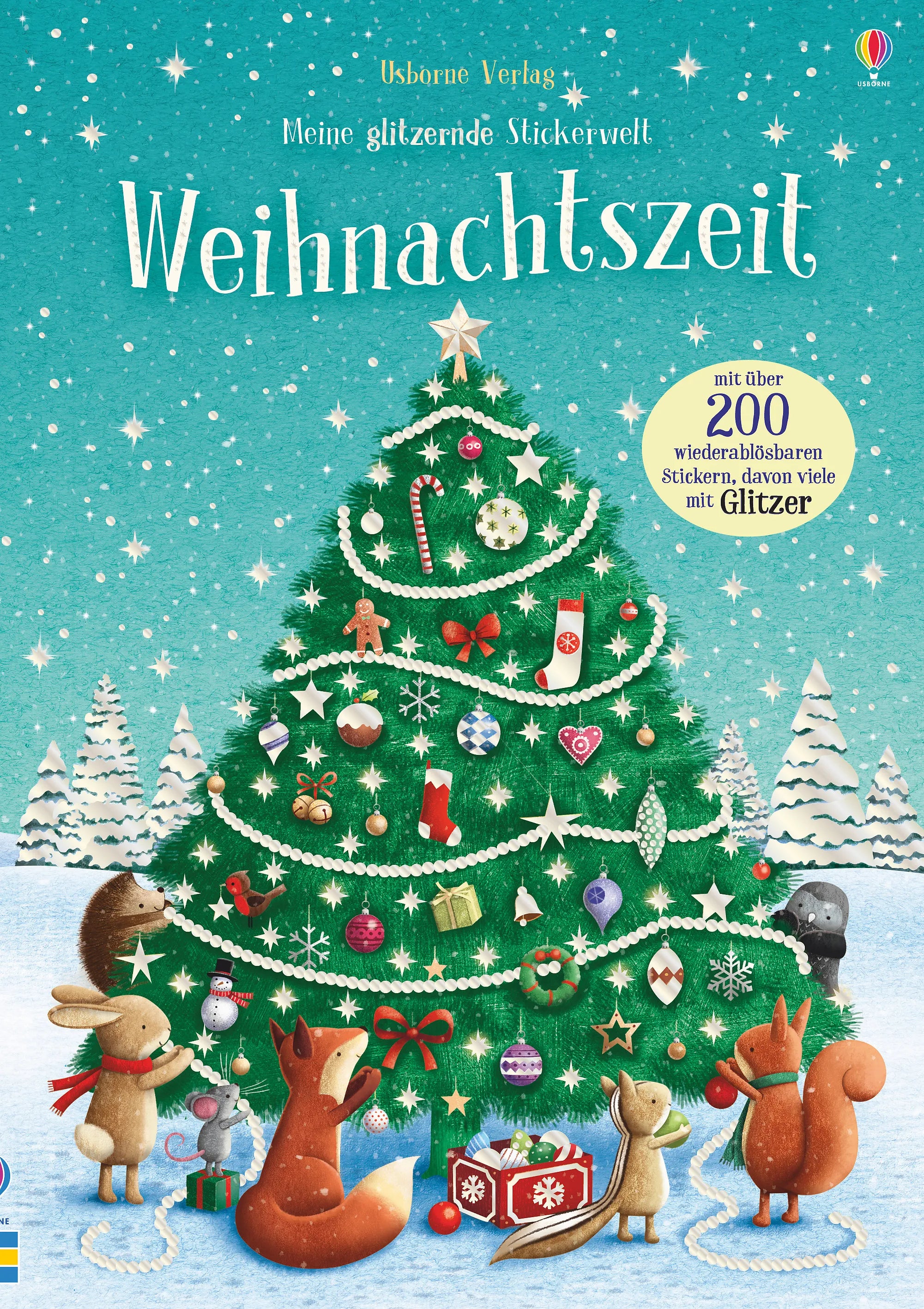 Buchcover von 'Meine glitzernde Stickerwelt: Weihnachtszeit' - Taschenbuch von Fiona Patchett