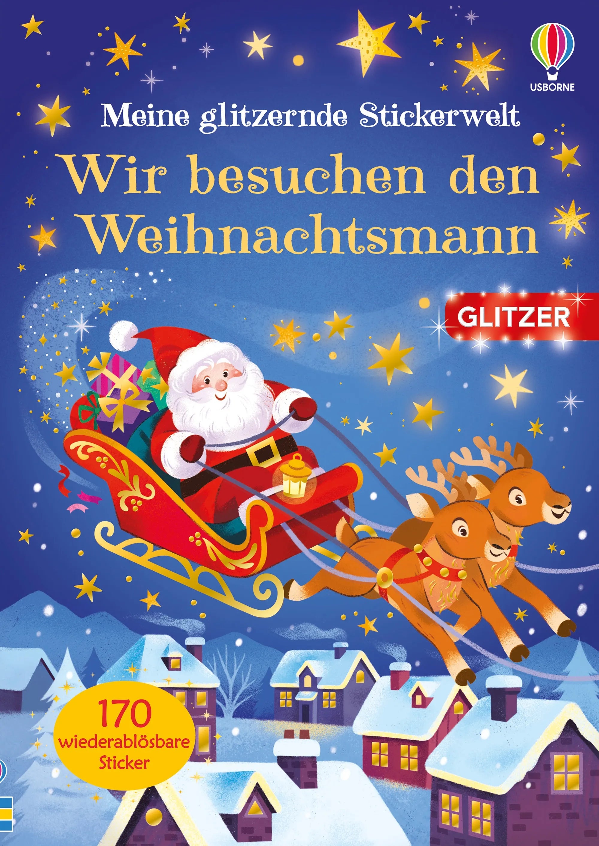 Cover: Meine glitzernde Stickerwelt: Wir besuchen den Weihnachtsmann (Taschenbuch) von Alice Beecham