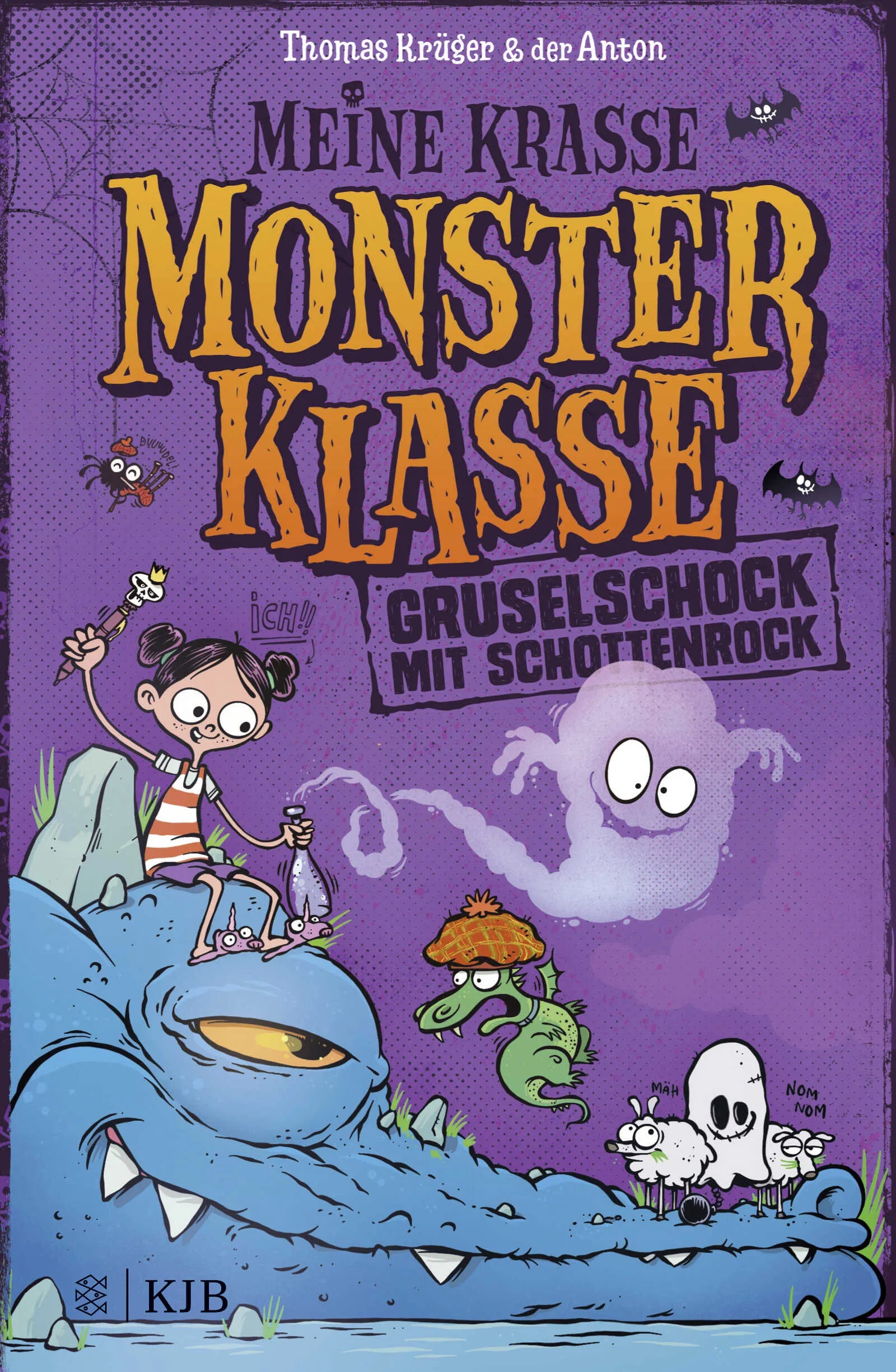 Buchcover von 'Meine krasse Monsterklasse - Gruselschock mit Schottenrock' - Gebundene Ausgabe von Thomas Krüger