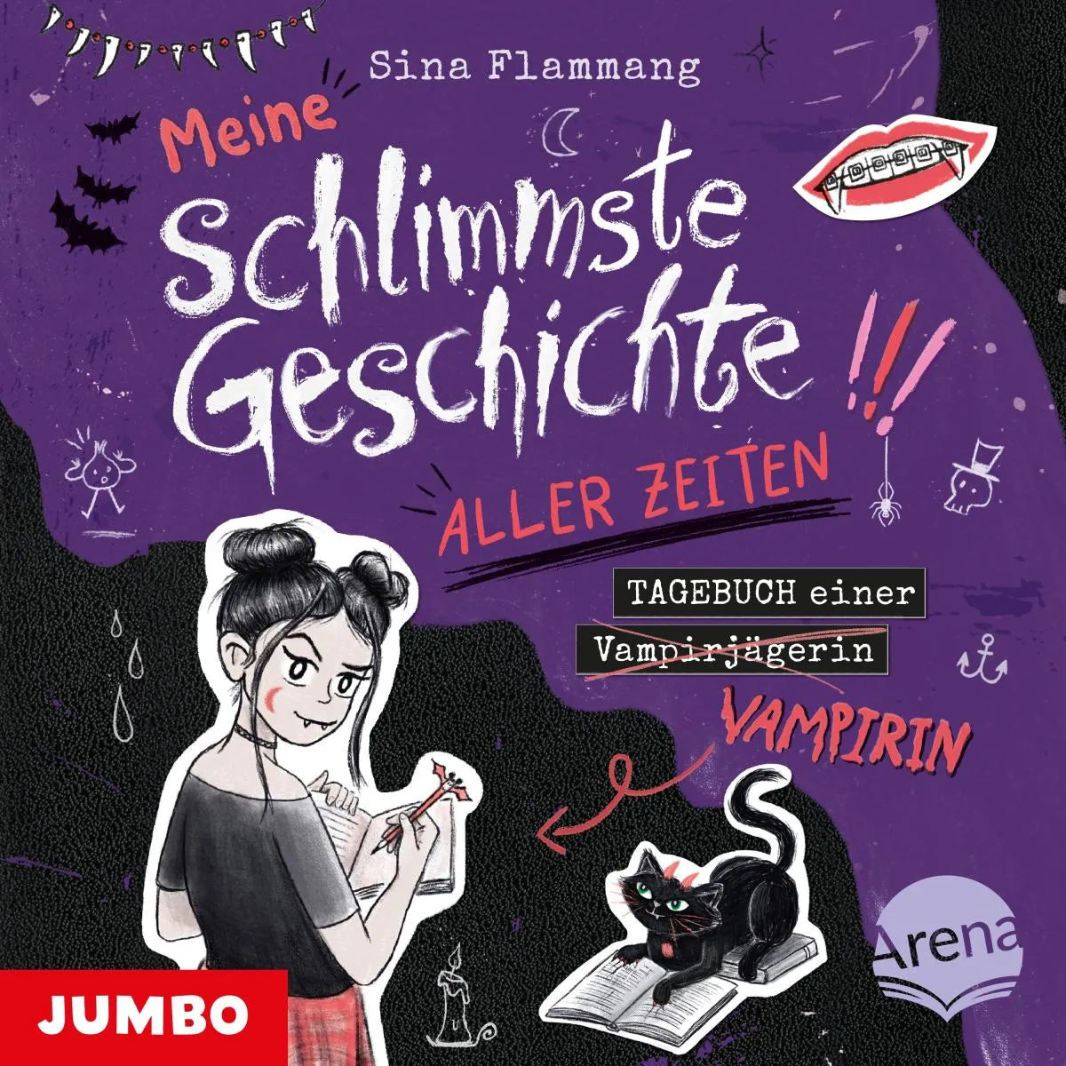 Cover: Meine schlimmste Geschichte aller Zeiten!!! Tagebuch einer Vampirin (Hörbuch Download) von Sina Flammang