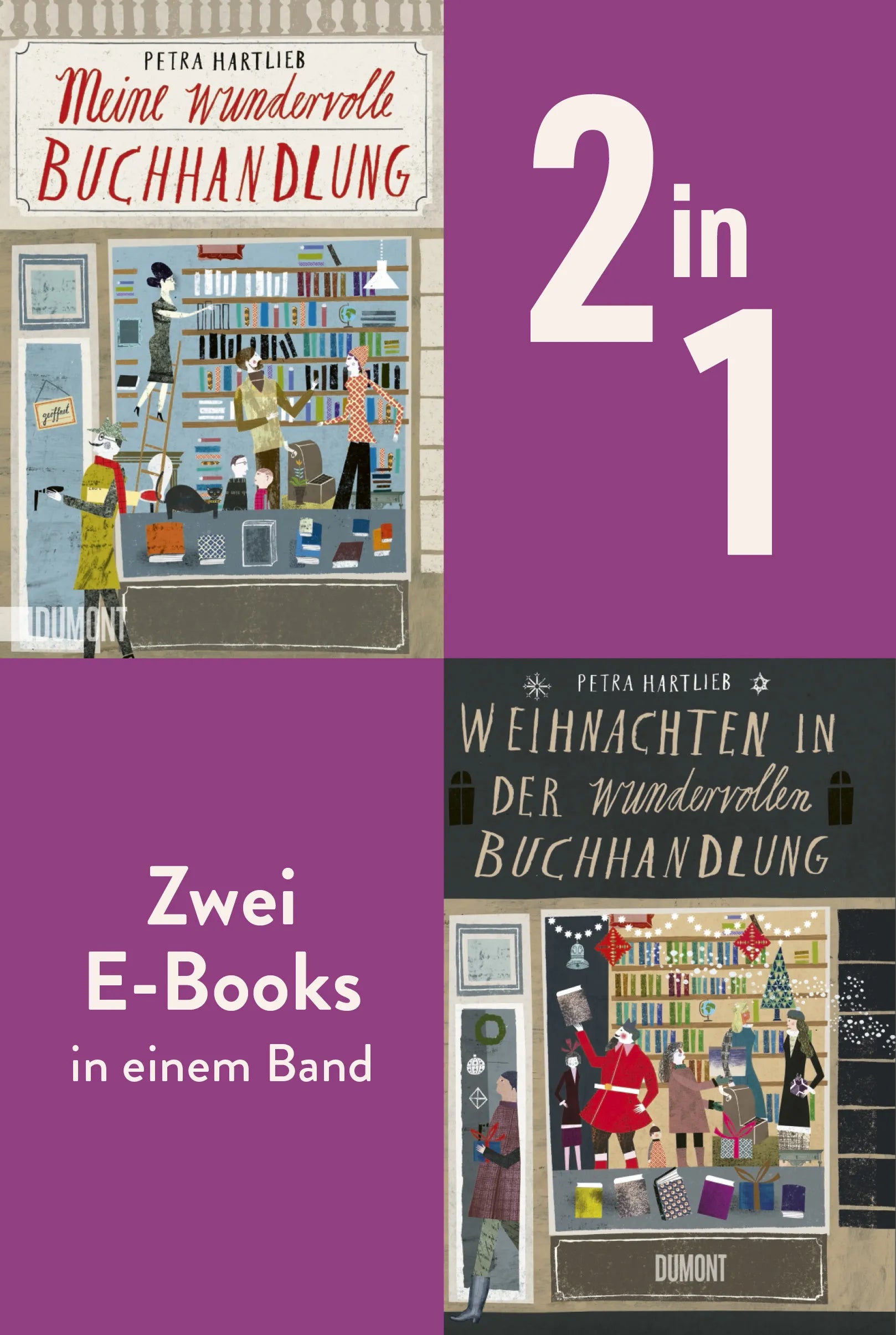 Cover: Meine wundervolle Buchhandlung & Weihnachten in der wundervollen Buchhandlung (E-Book) von Petra Hartlieb