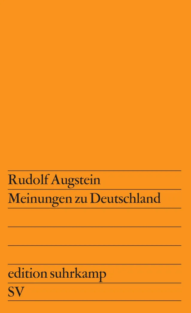 Buchcover von 'Meinungen zu Deutschland' - Taschenbuch von Rudolf Augstein