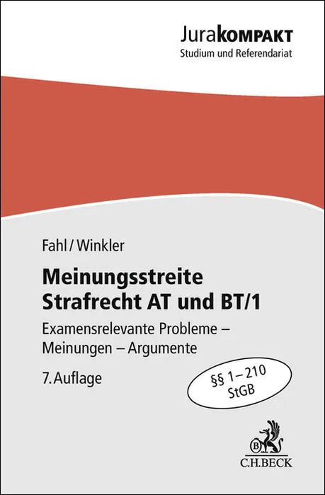 Buchcover von 'Meinungsstreite Strafrecht AT und BT/1' - Taschenbuch von Christian Fahl