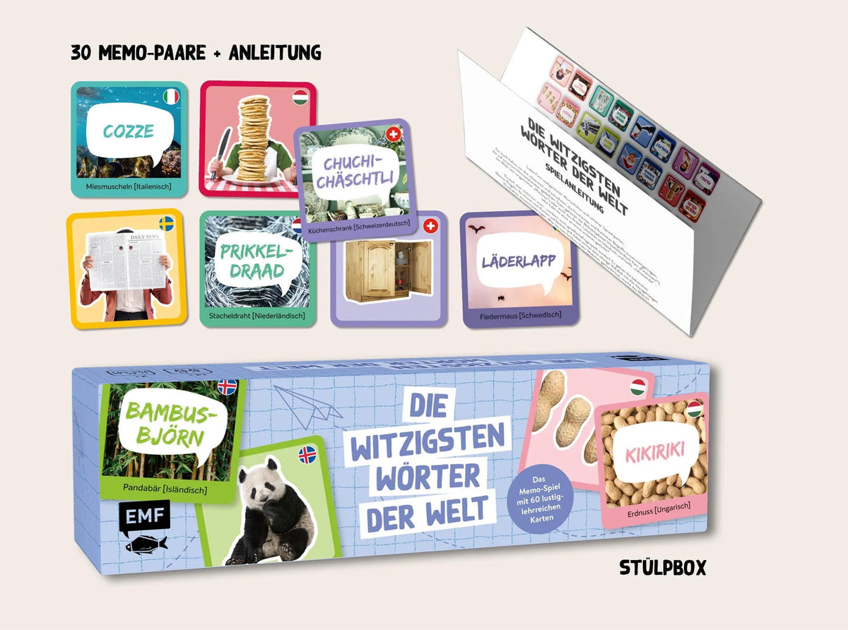 Memo-Spiel: Die witzigsten Wörter der Welt – Ansicht