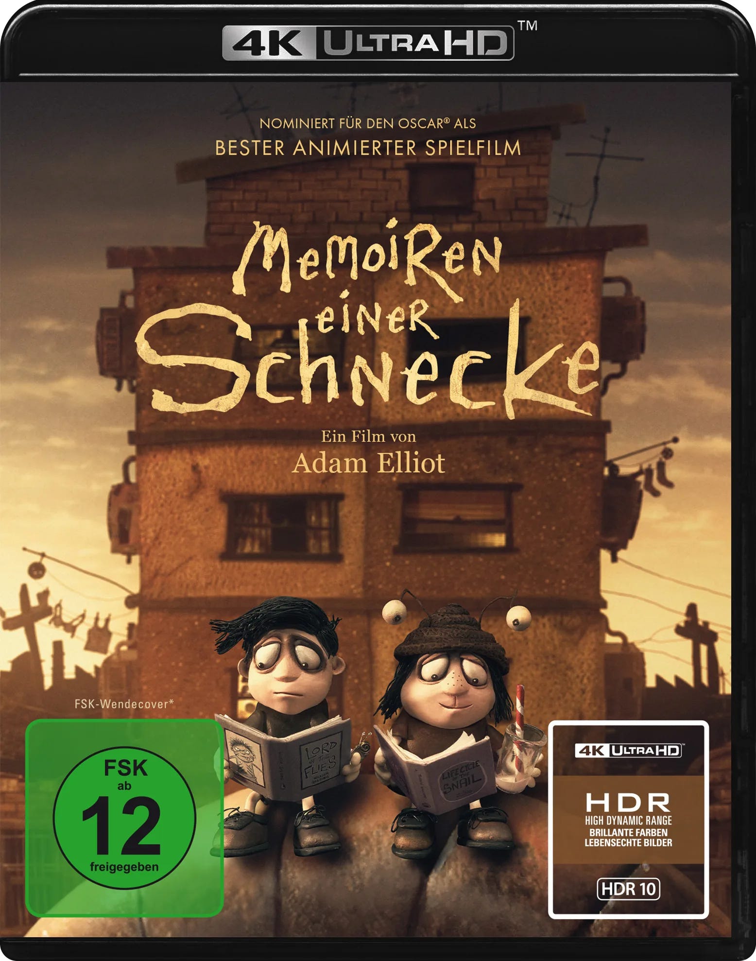 4K UHD Blu-ray-Cover: Memoiren einer Schnecke. Regie: Adam Elliot
