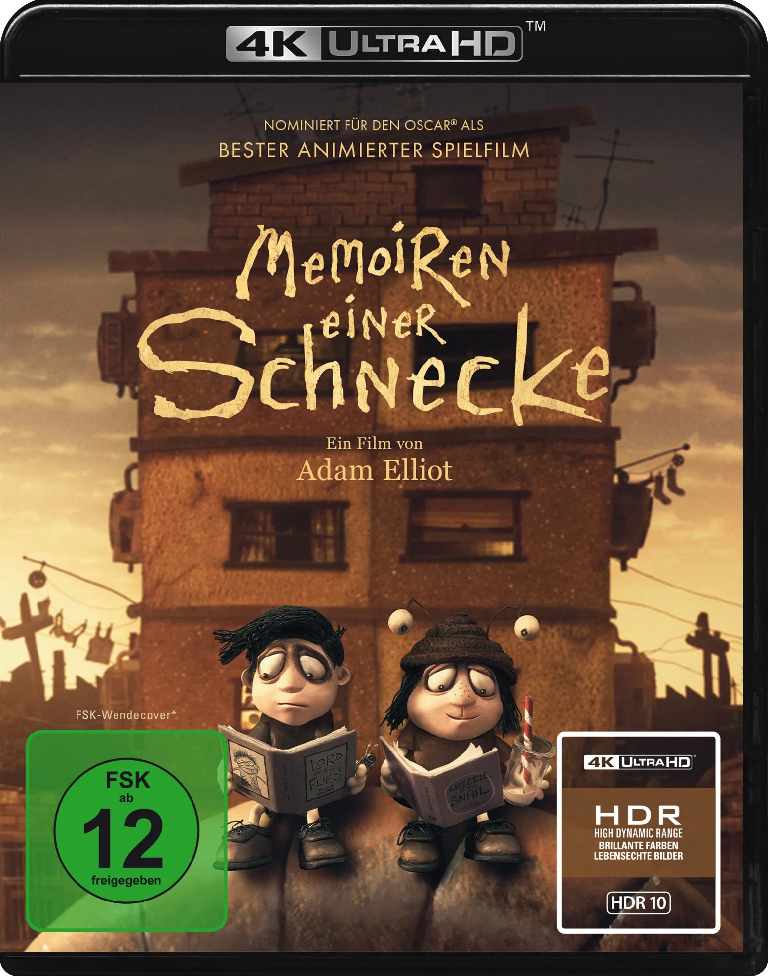 4K UHD Blu-ray-Cover: Memoiren einer Schnecke. Regie: Adam Elliot
