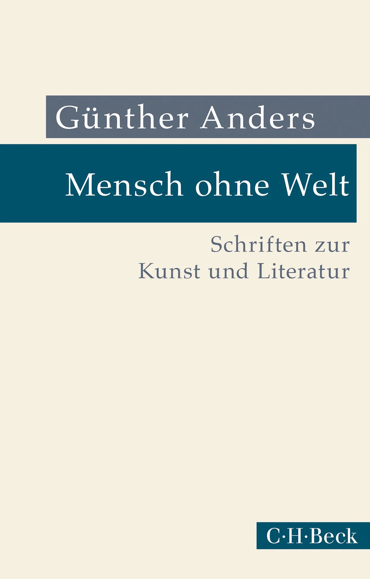 Buchcover von 'Mensch ohne Welt' - Taschenbuch von Günther Anders