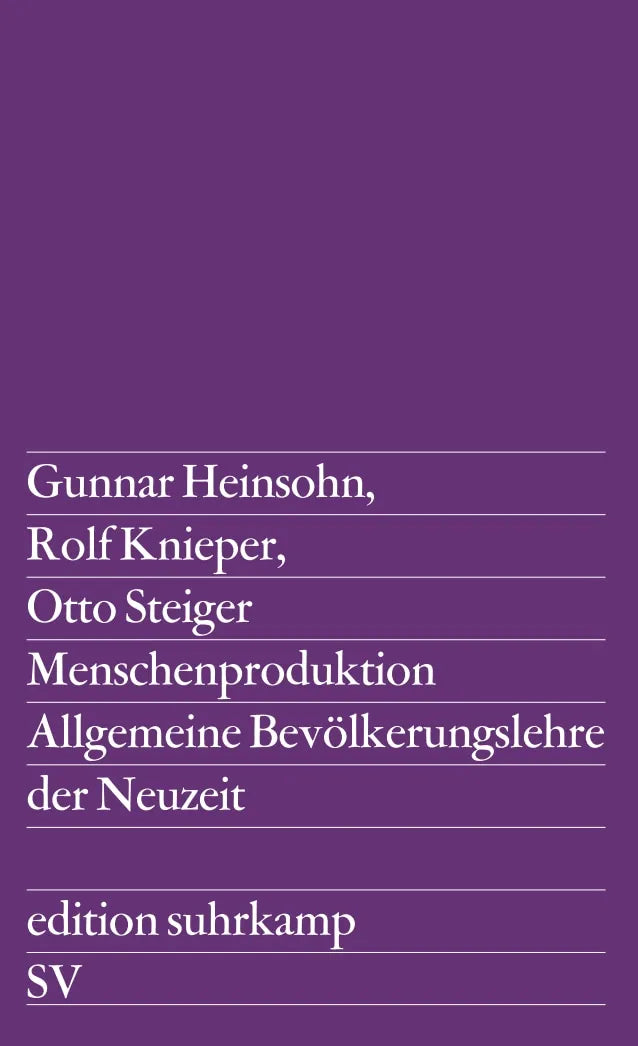 Buchcover von 'Menschenproduktion' - Taschenbuch von Otto Steiger