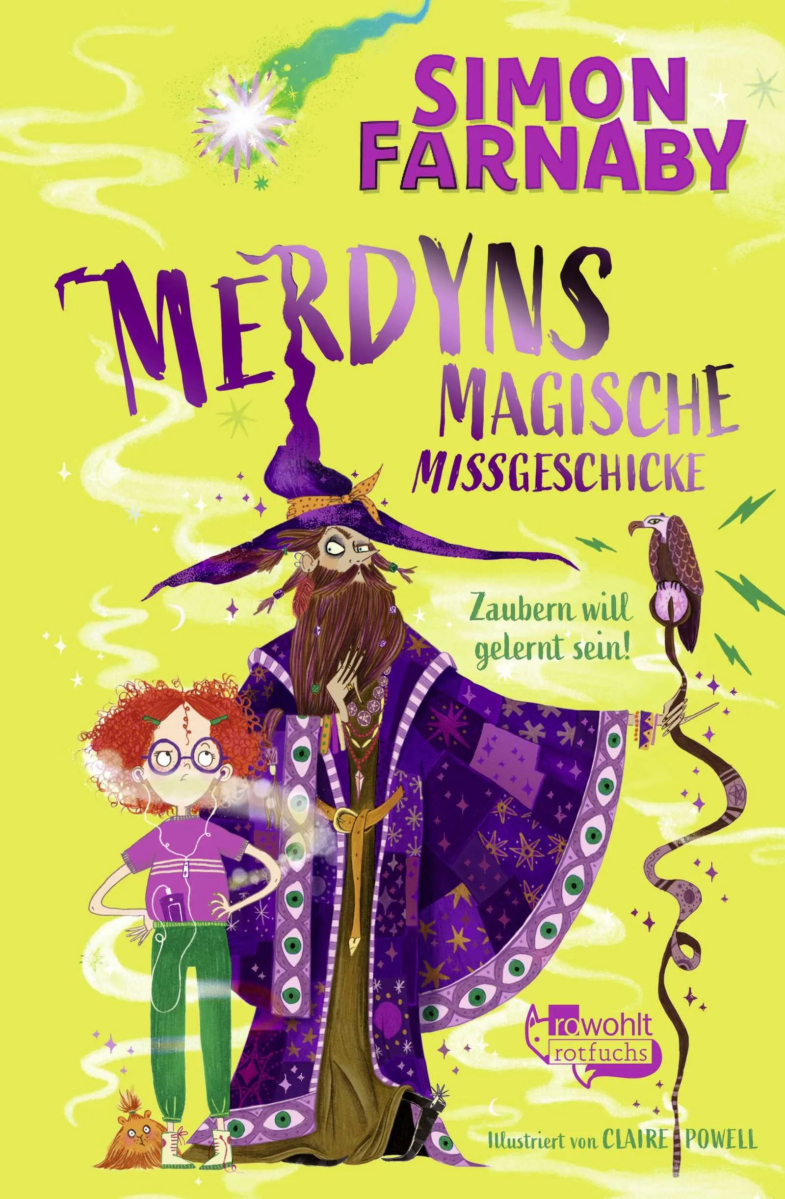 Buchcover von 'Merdyns magische Missgeschicke - Zaubern will gelernt sein!' - Gebundene Ausgabe von Simon Farnaby