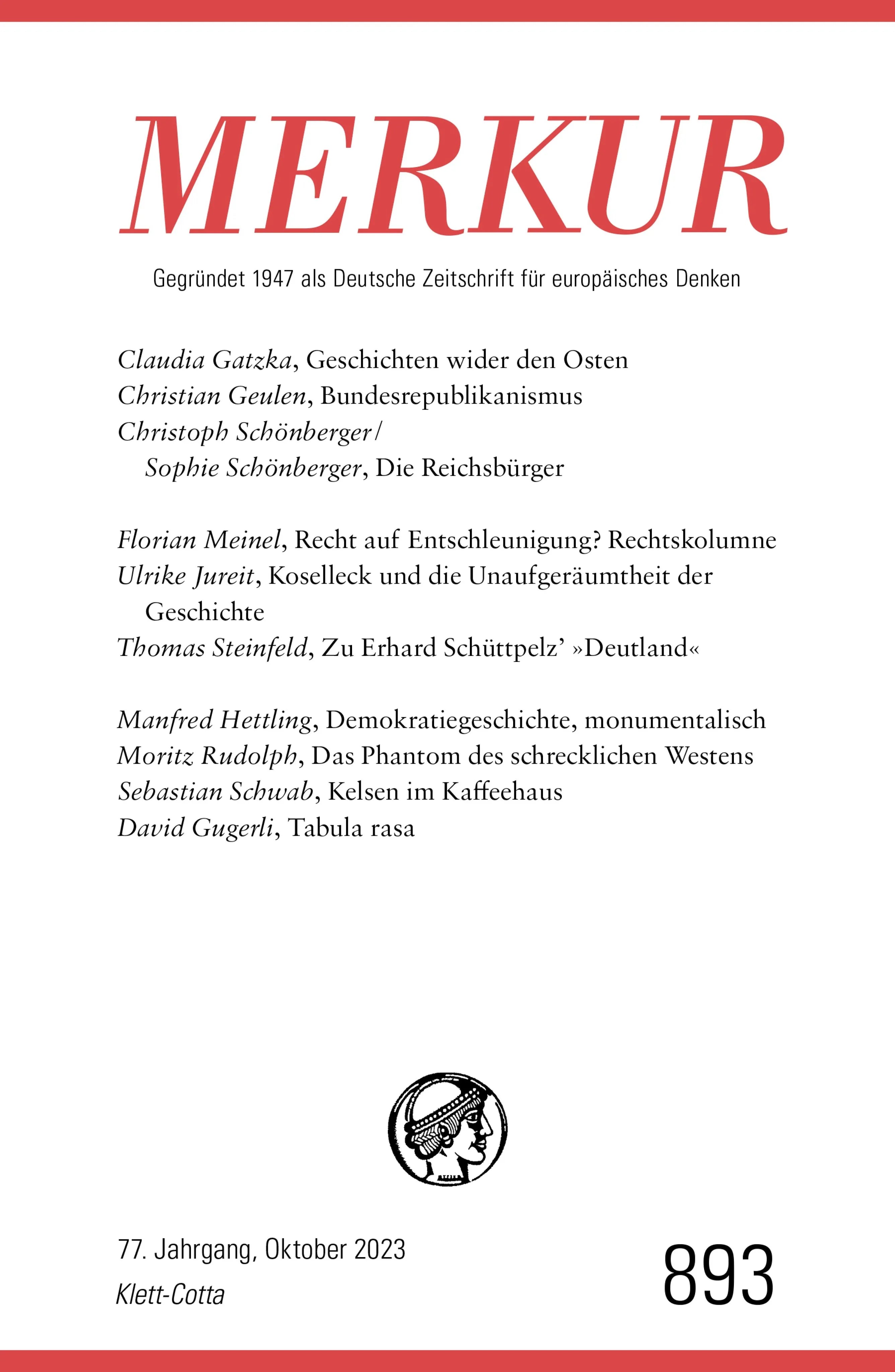 Cover: MERKUR 10/2023 (E-Book)
