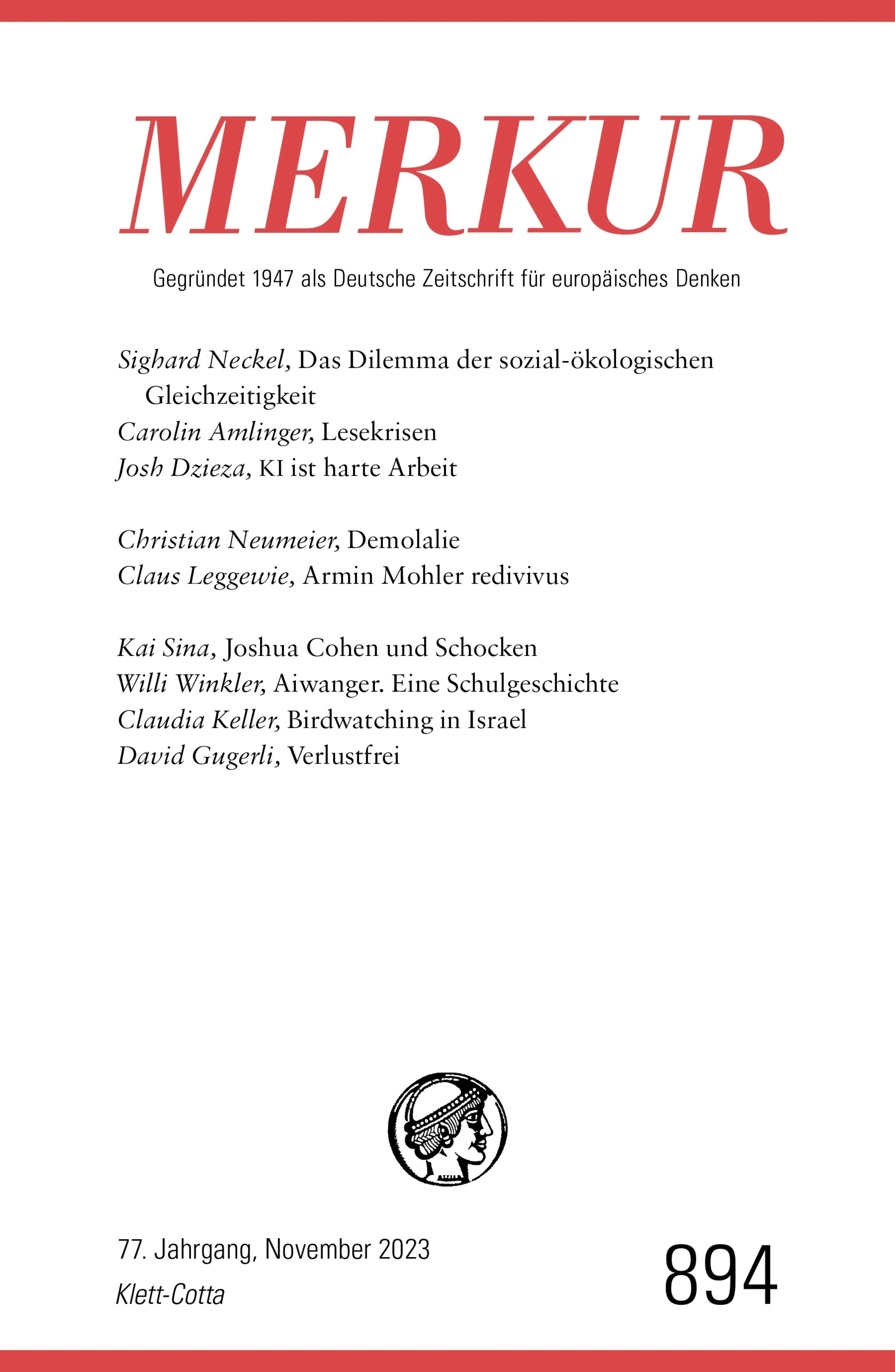 Cover: MERKUR 11/2023 (E-Book)