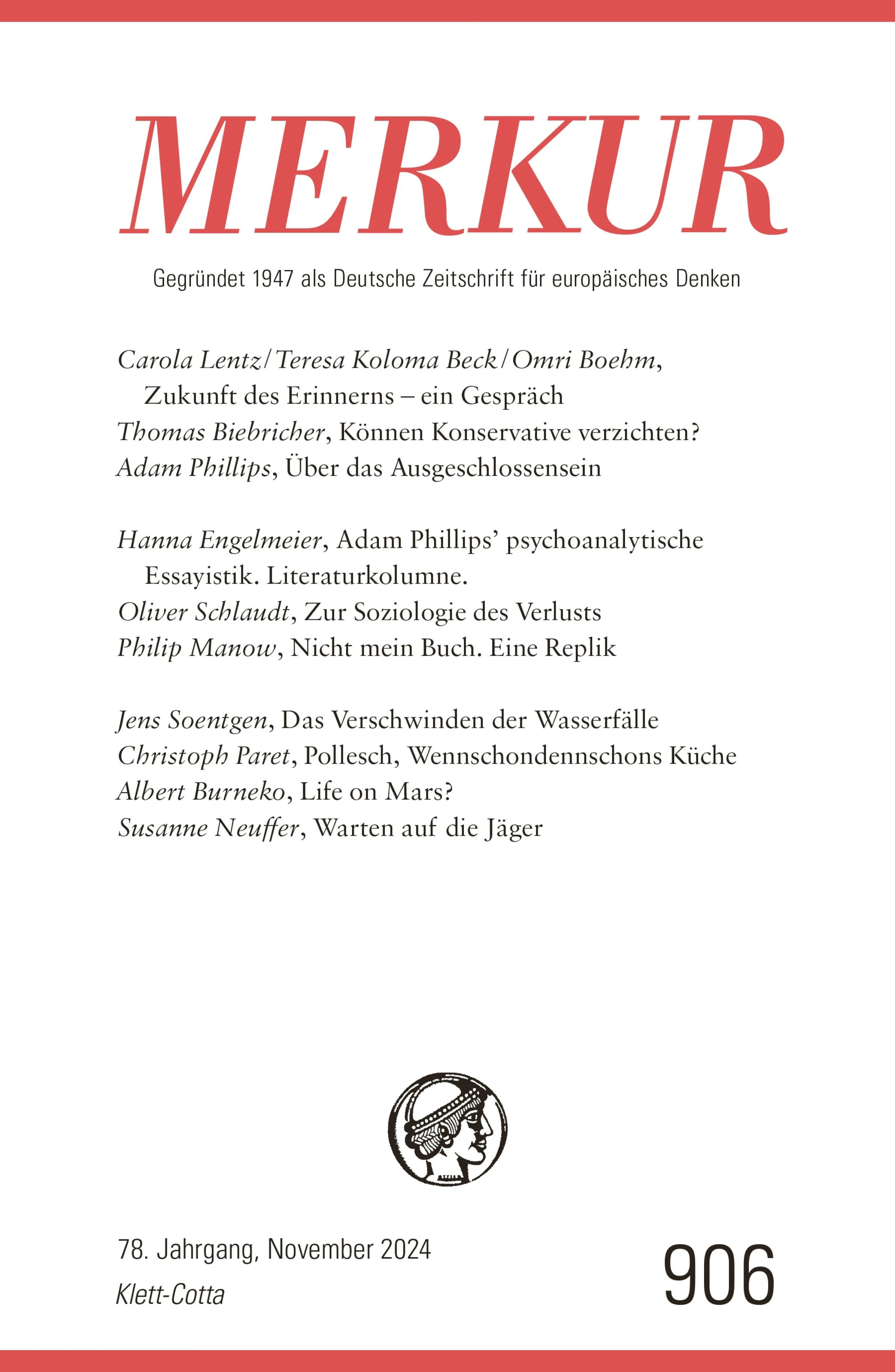 Cover: MERKUR 11/2024, Jg.78 (E-Book)