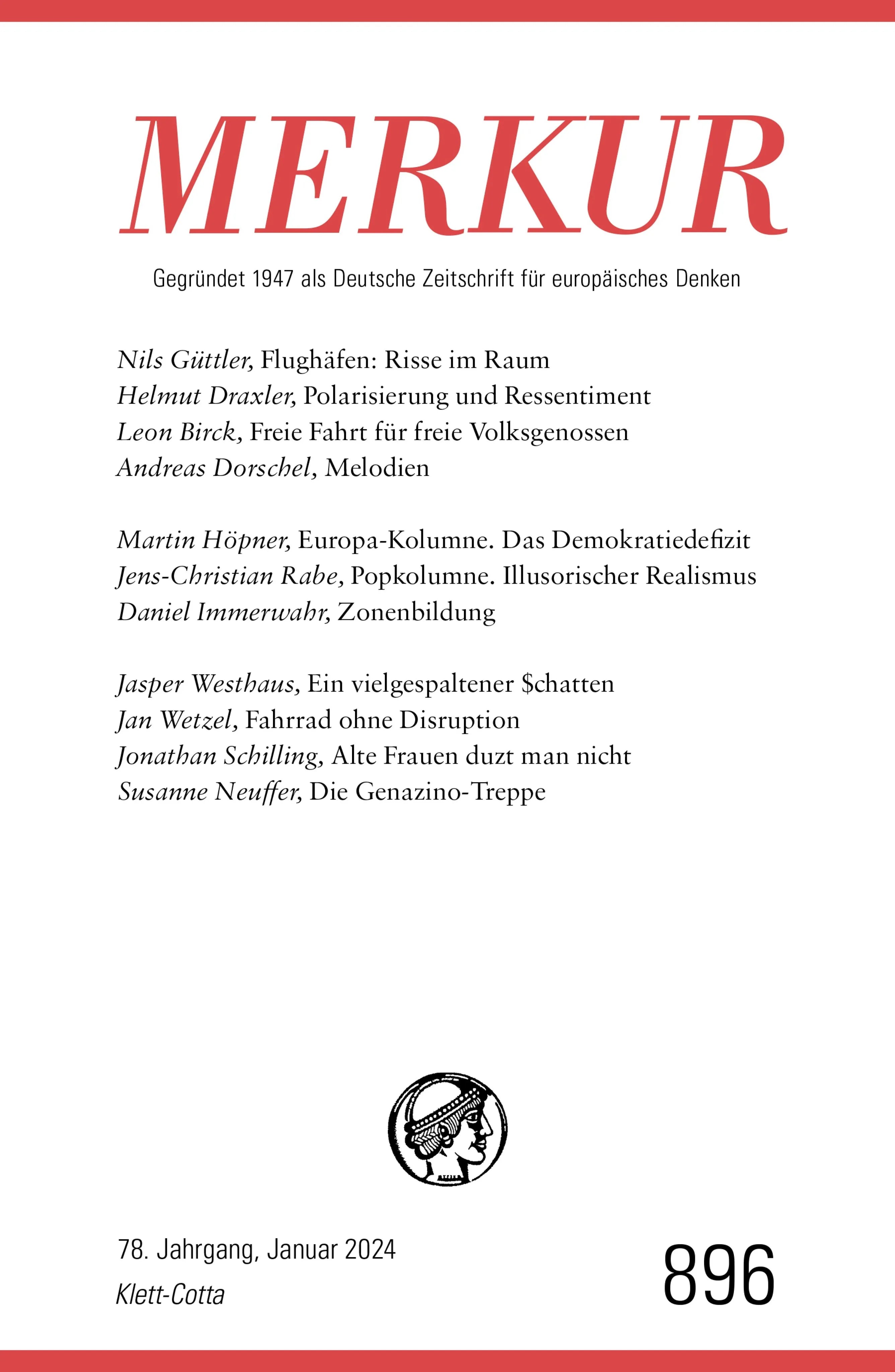 Cover: MERKUR 1/2024, Jg.78 (E-Book)