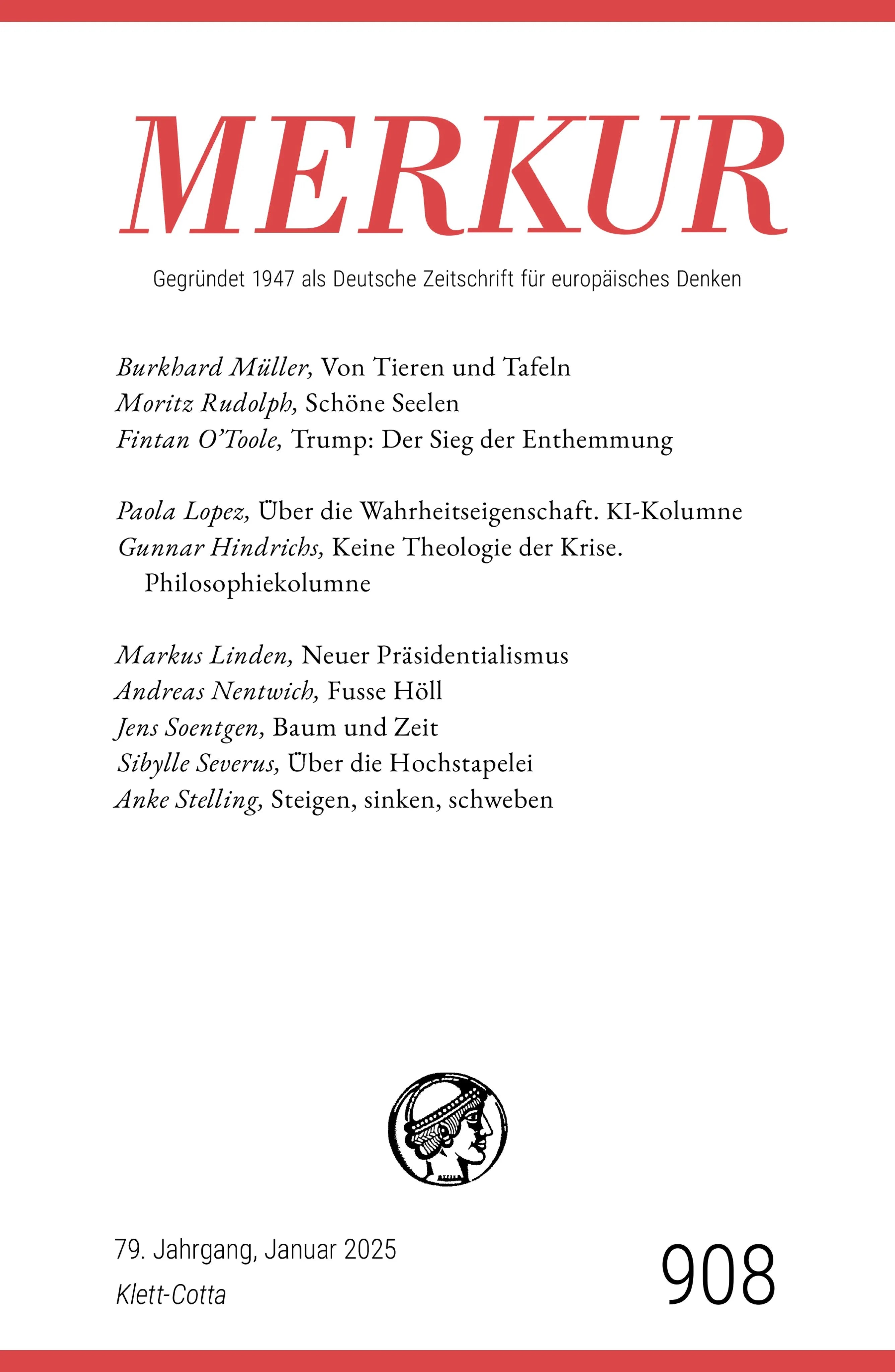 Cover: MERKUR 1/2025, Jg.79 (E-Book)
